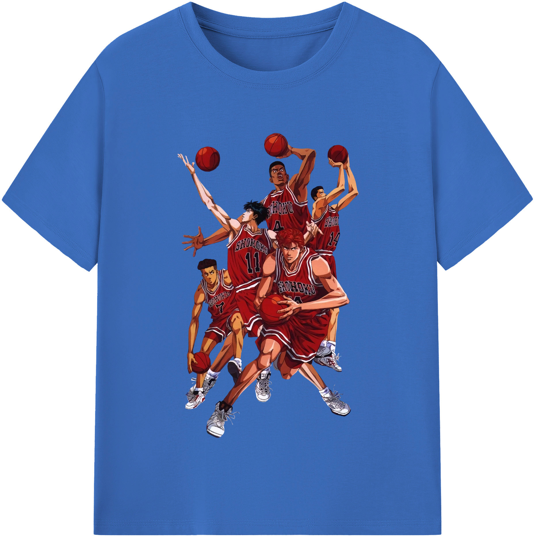 SLAM DUNK／スラムダンク 綿100％半袖Tシャツ（フロントプリント）