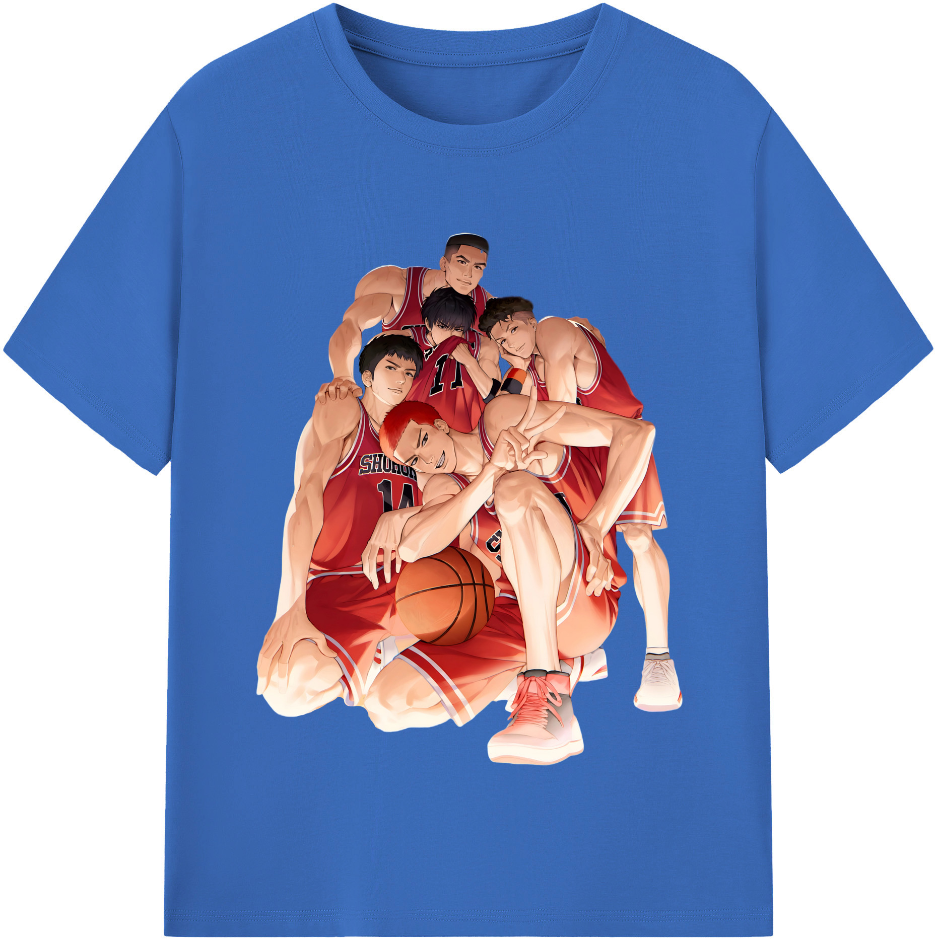 SLAM DUNK／スラムダンク 綿100％半袖Tシャツ（フロントプリント）