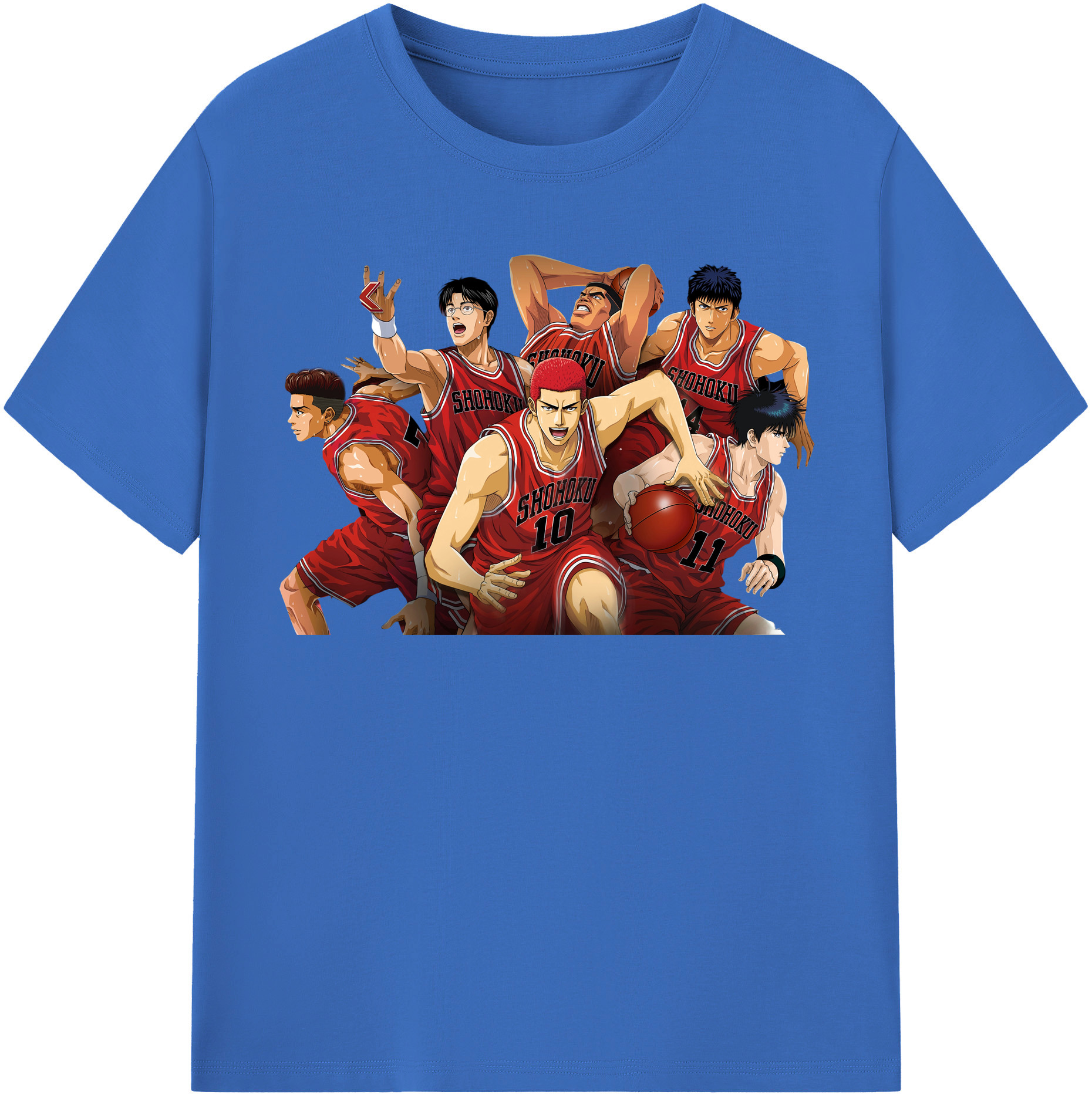 SLAM DUNK／スラムダンク 綿100％半袖Tシャツ（フロントプリント）