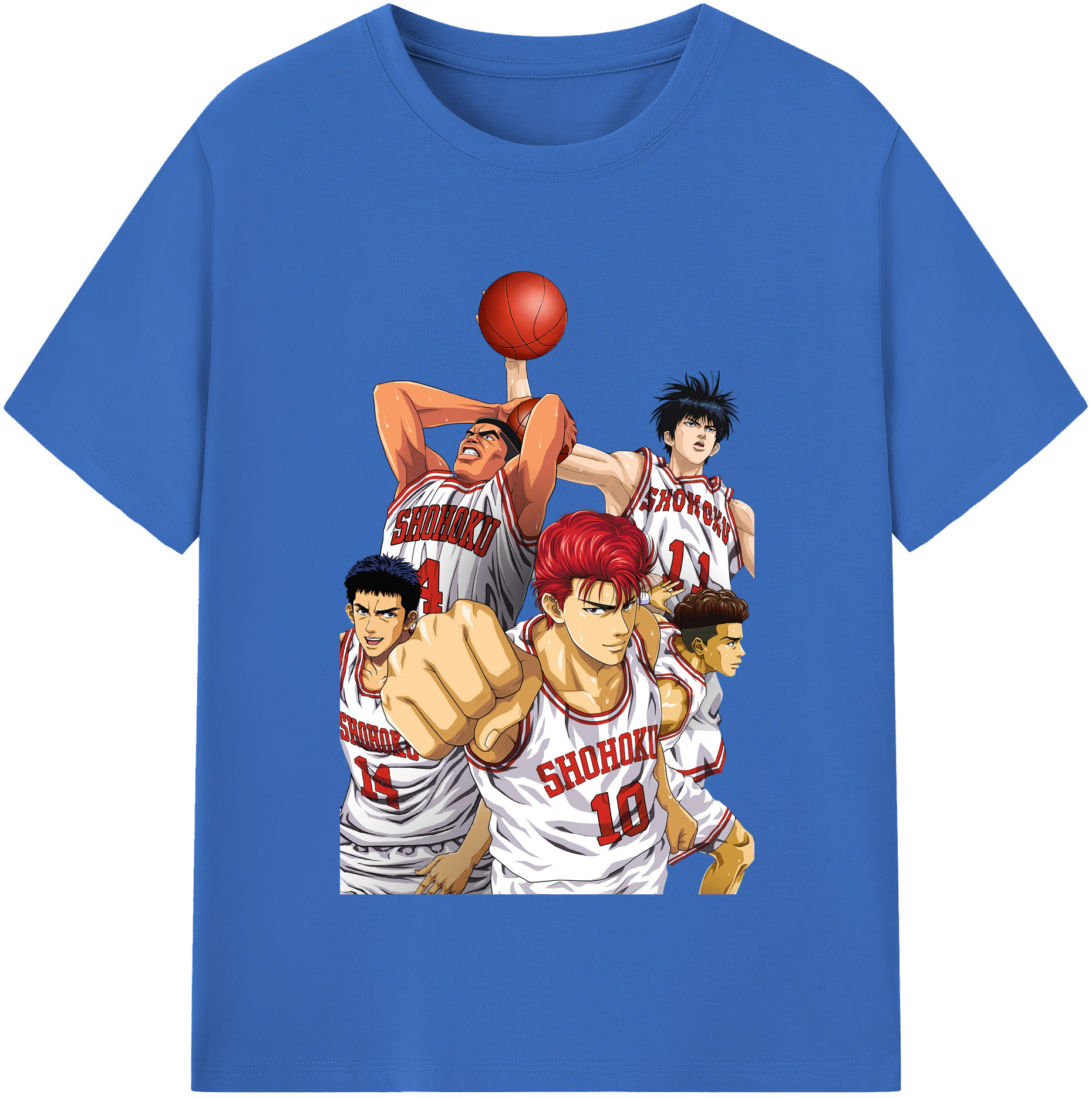SLAM DUNK／スラムダンク 綿100％半袖Tシャツ（フロントプリント）