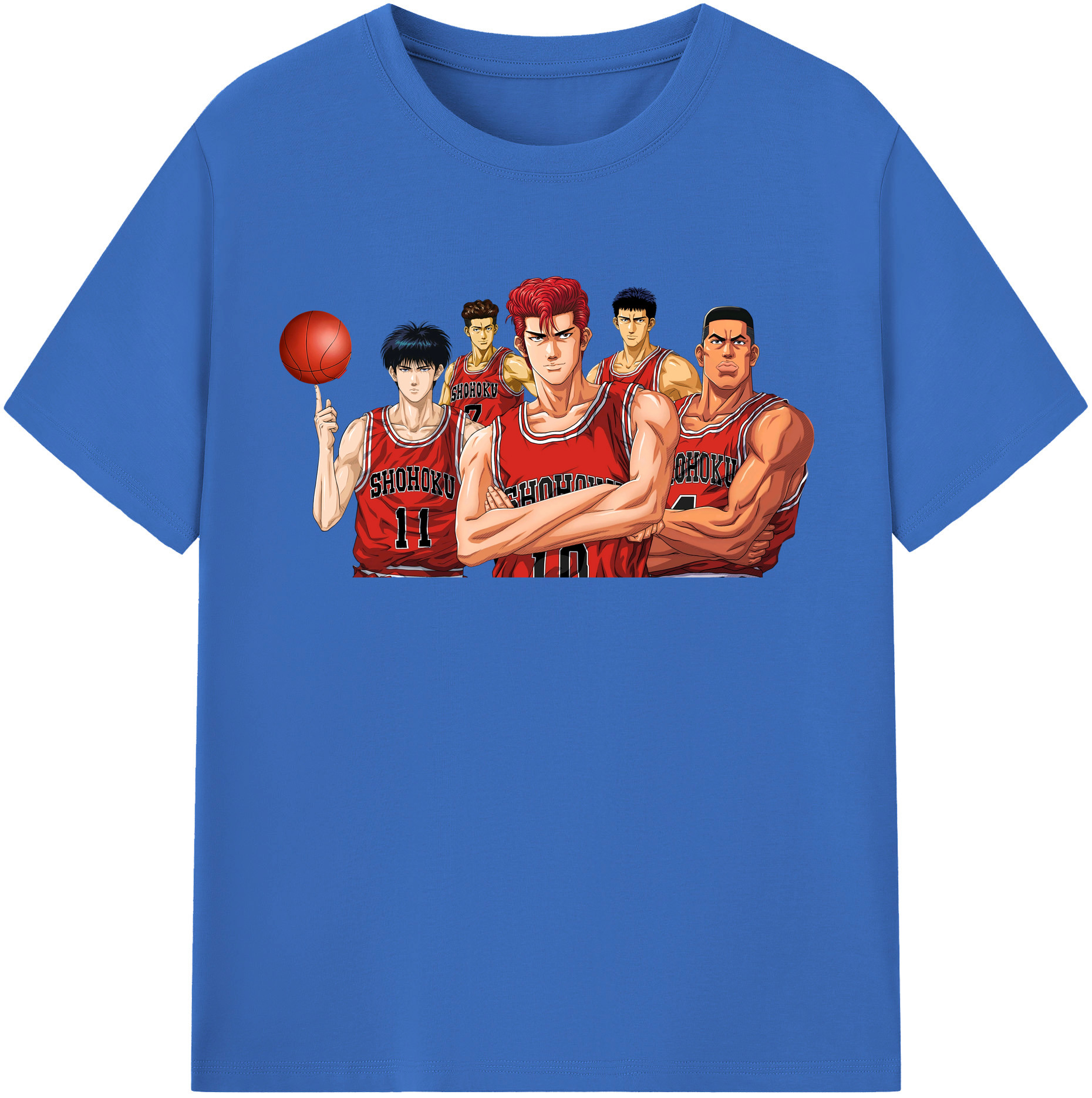 SLAM DUNK／スラムダンク 綿100％半袖Tシャツ（フロントプリント）