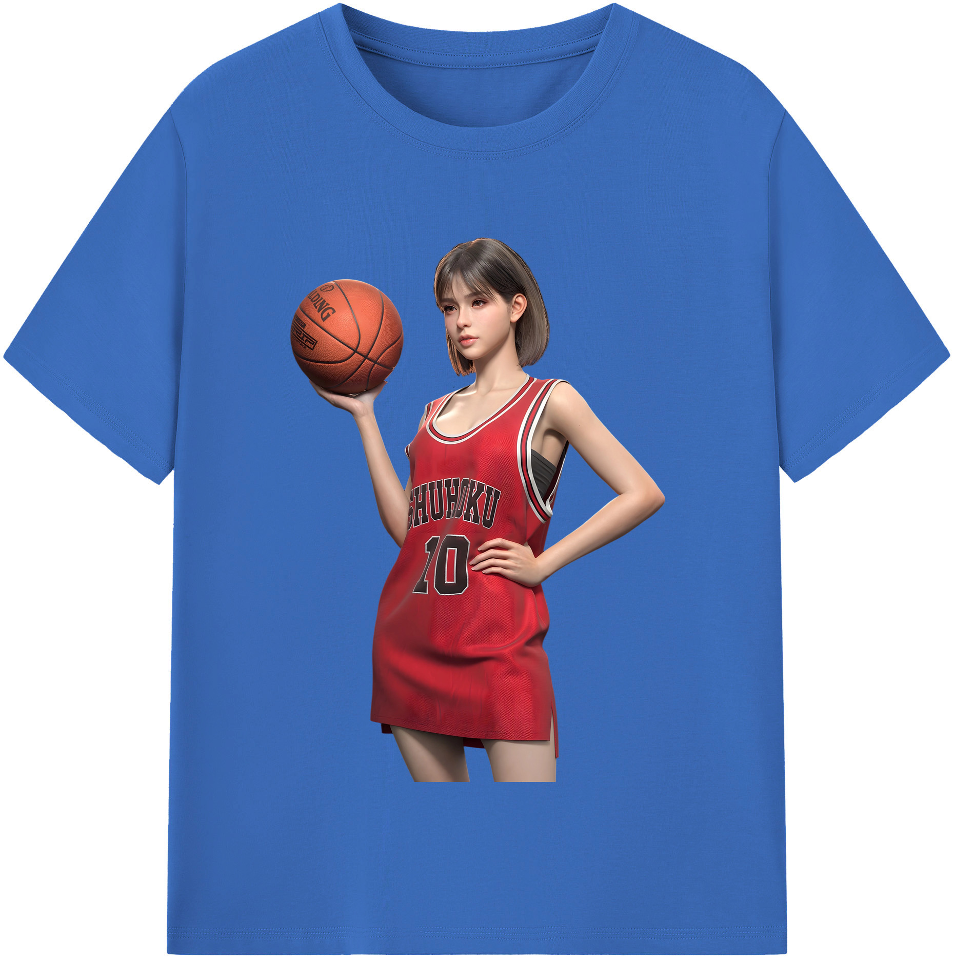 SLAM DUNK／スラムダンク 綿100％半袖Tシャツ（フロントプリント）