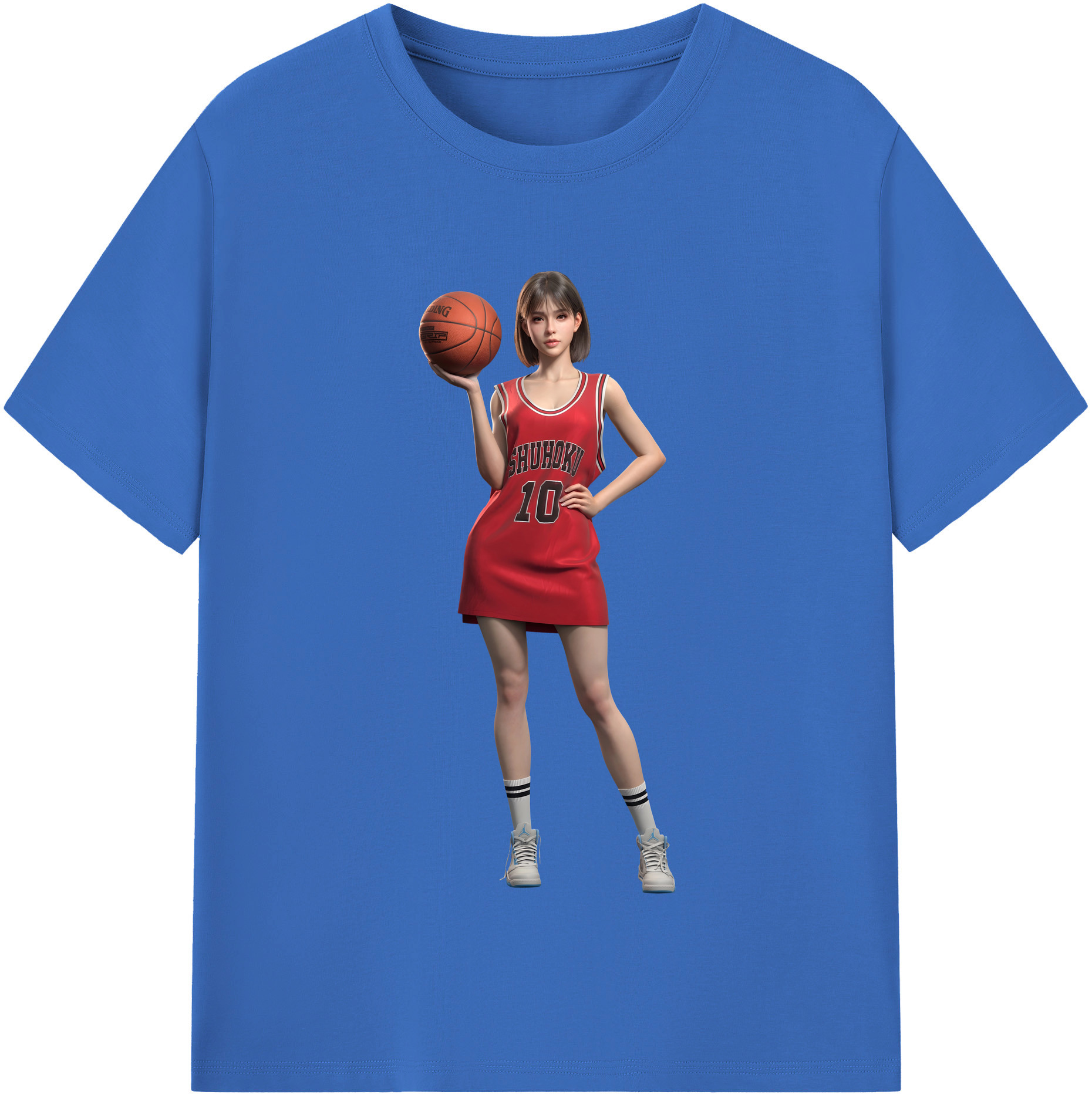 SLAM DUNK／スラムダンク 綿100％半袖Tシャツ（フロントプリント）