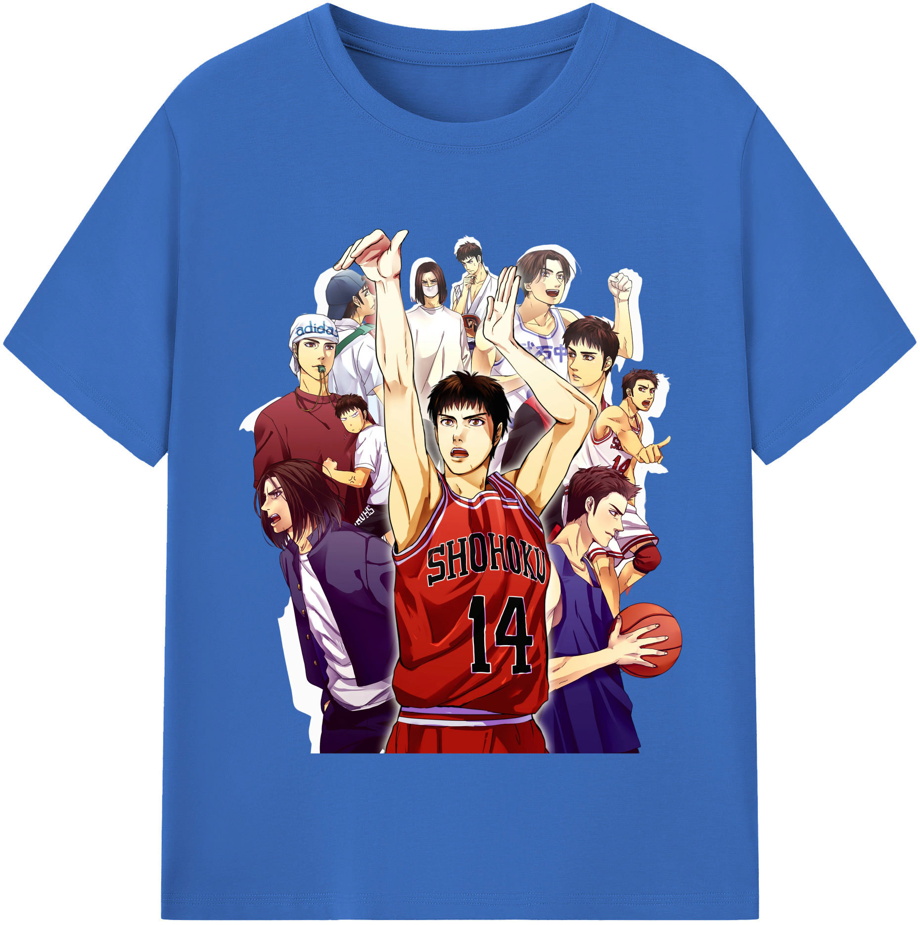 SLAM DUNK／スラムダンク 綿100％半袖Tシャツ（フロントプリント）