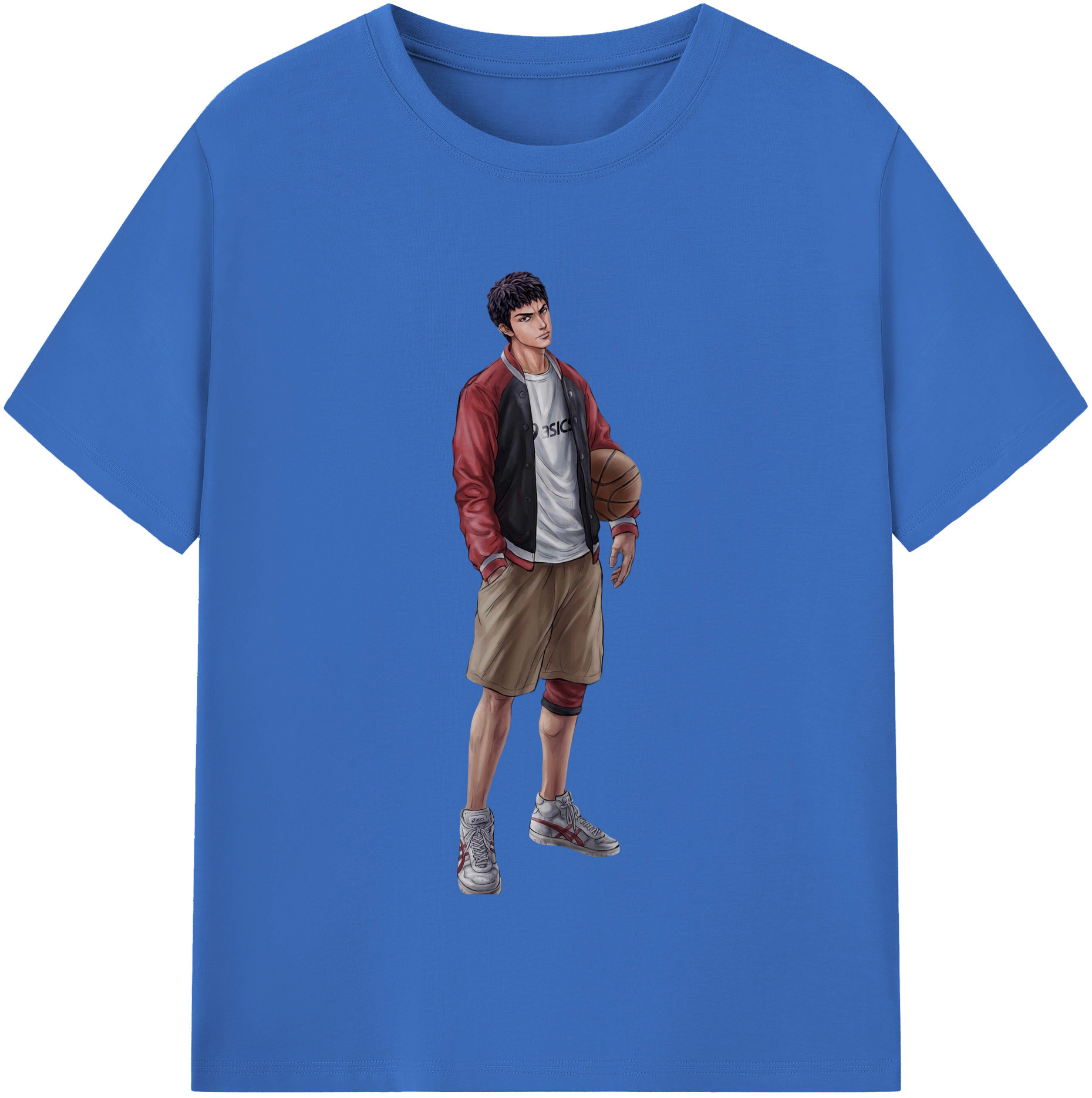 SLAM DUNK／スラムダンク 綿100％半袖Tシャツ（フロントプリント）