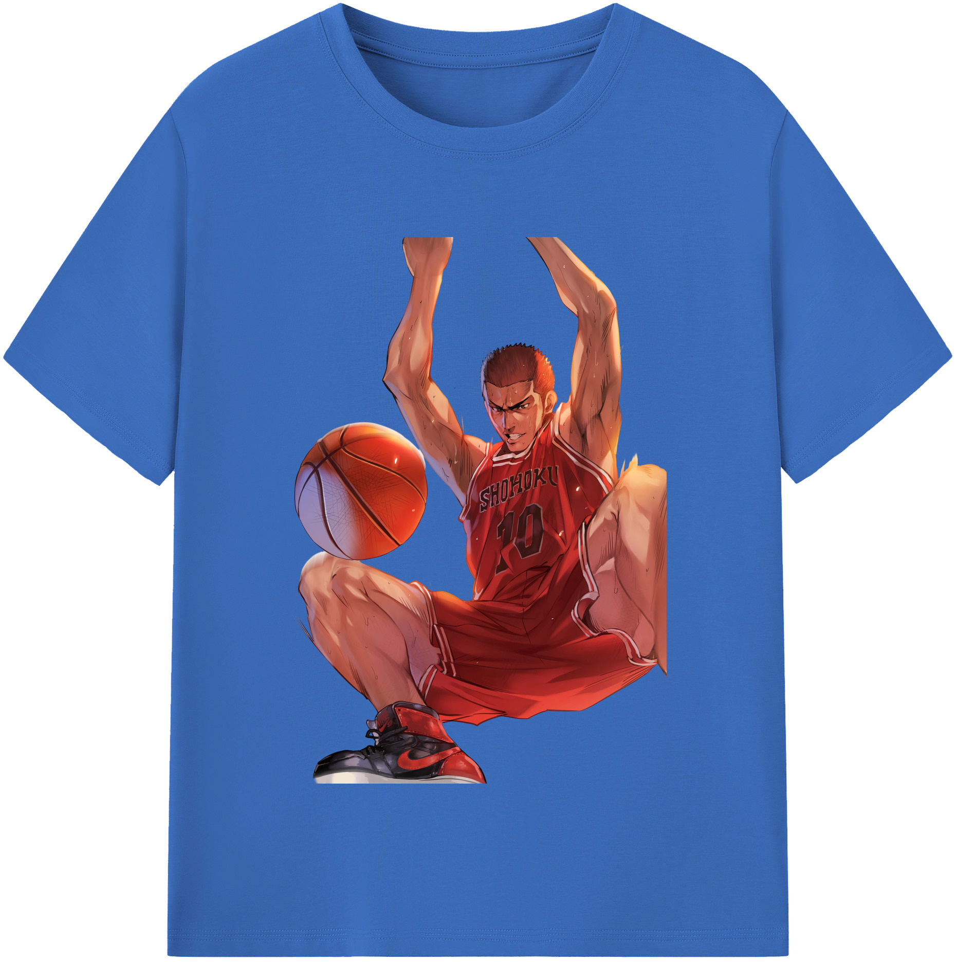 SLAM DUNK／スラムダンク 綿100％半袖Tシャツ（フロントプリント）