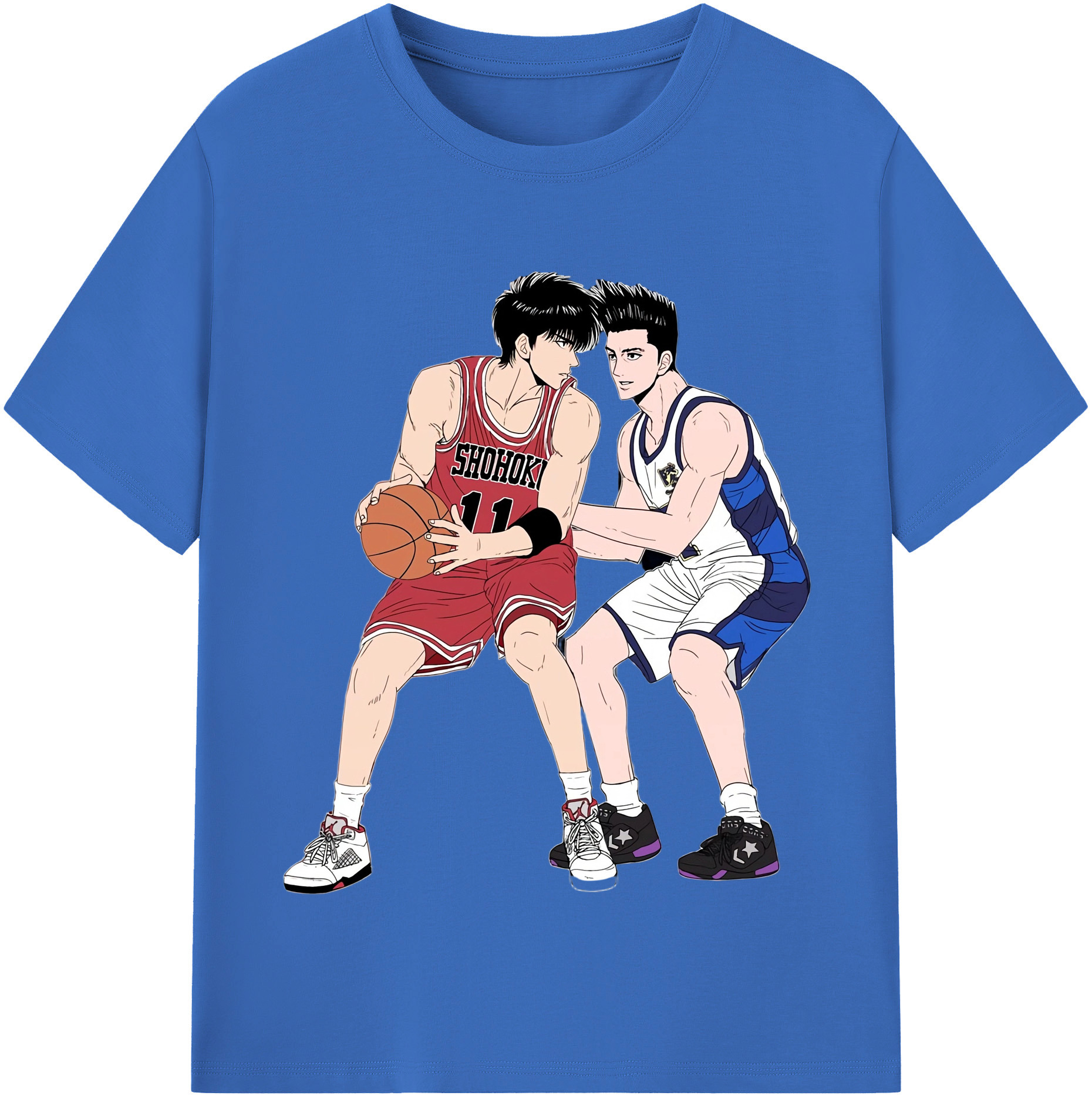 SLAM DUNK／スラムダンク 綿100％半袖Tシャツ（フロントプリント）