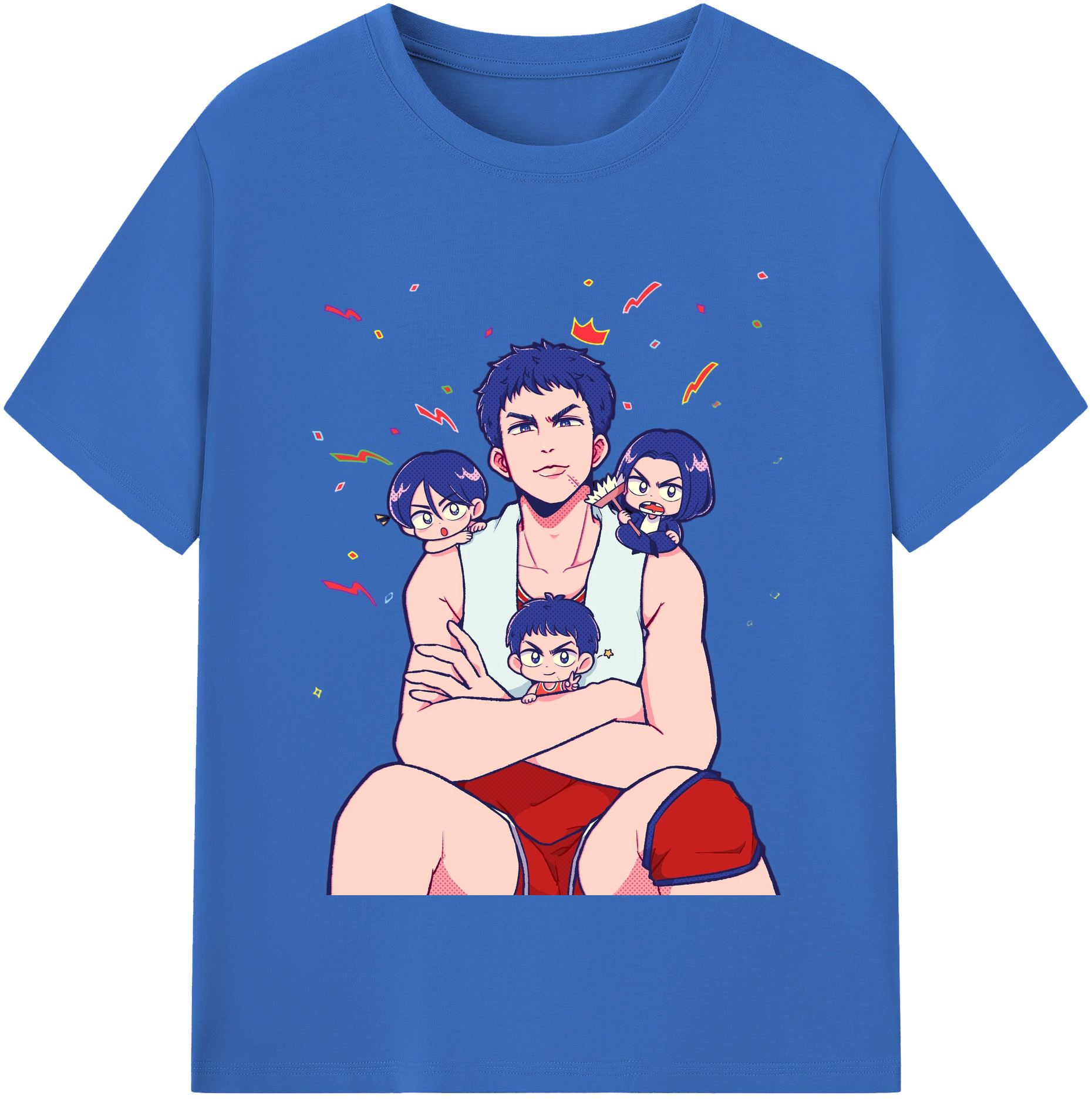 SLAM DUNK／スラムダンク 綿100％半袖Tシャツ（フロントプリント）