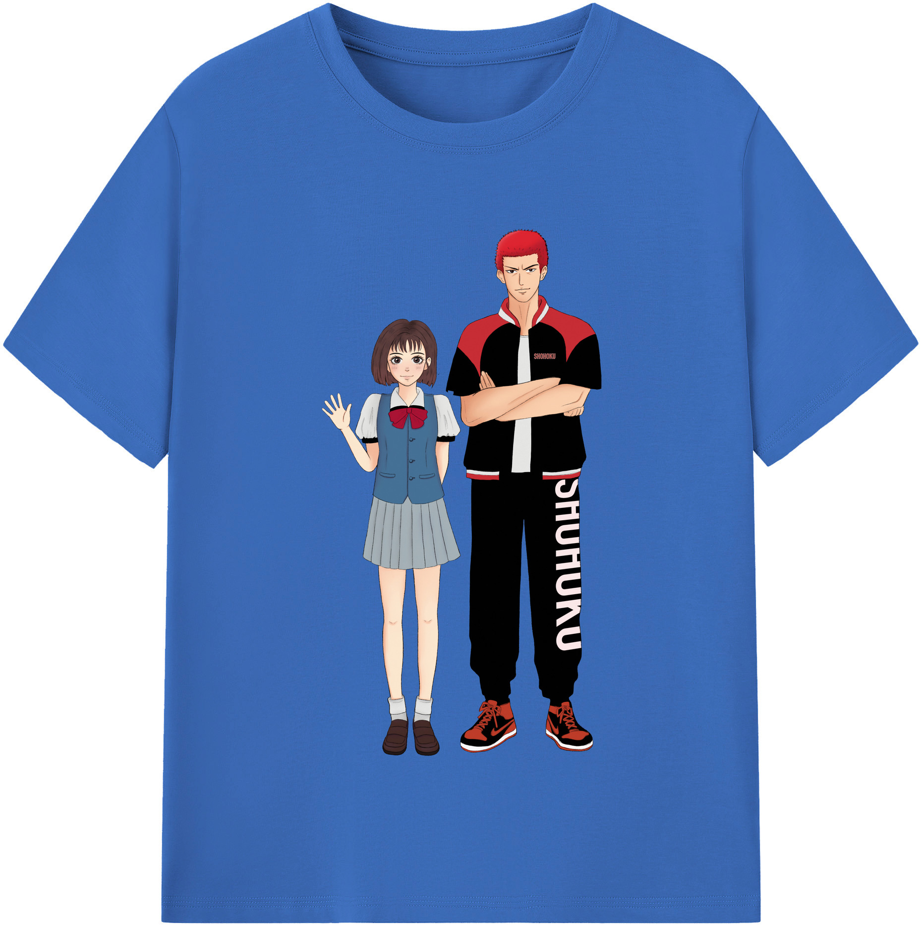 SLAM DUNK／スラムダンク 綿100％半袖Tシャツ（フロントプリント）