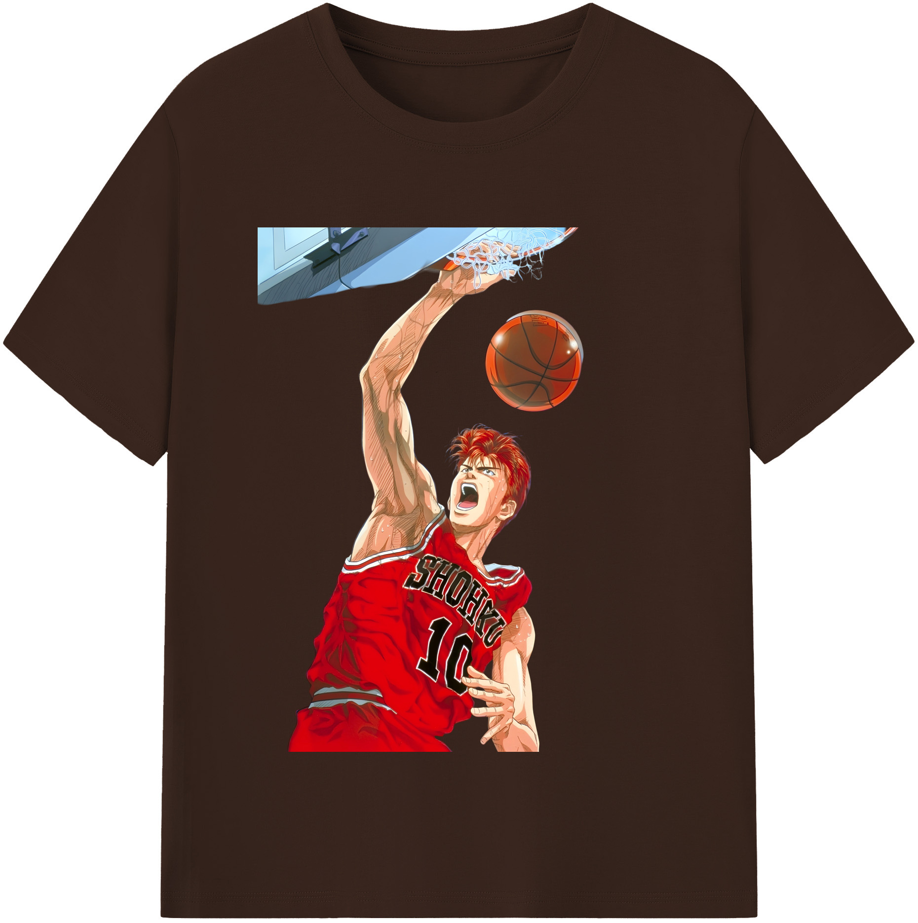 SLAM DUNK／スラムダンク 綿100％半袖Tシャツ（フロントプリント）