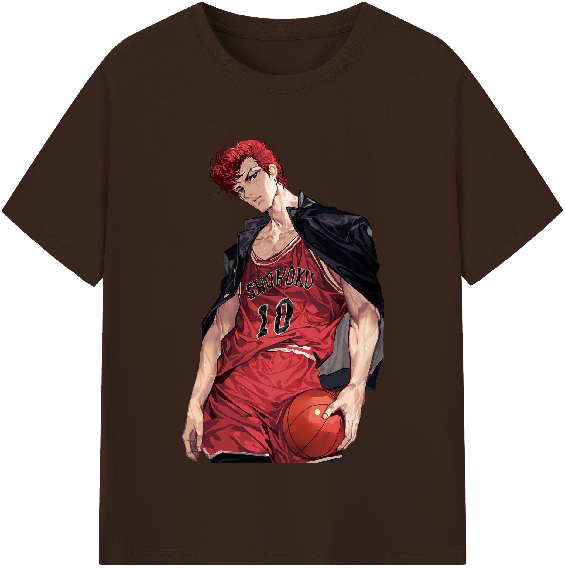 SLAM DUNK／スラムダンク 綿100％半袖Tシャツ（フロントプリント）