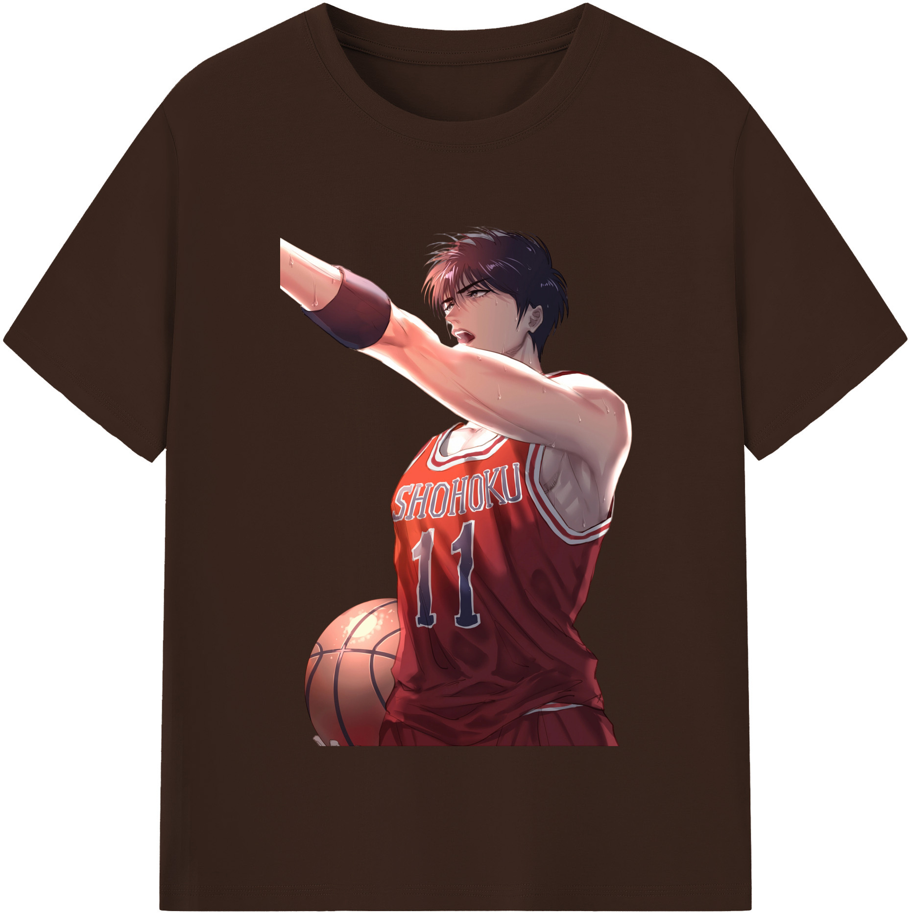 SLAM DUNK／スラムダンク 綿100％半袖Tシャツ（フロントプリント）