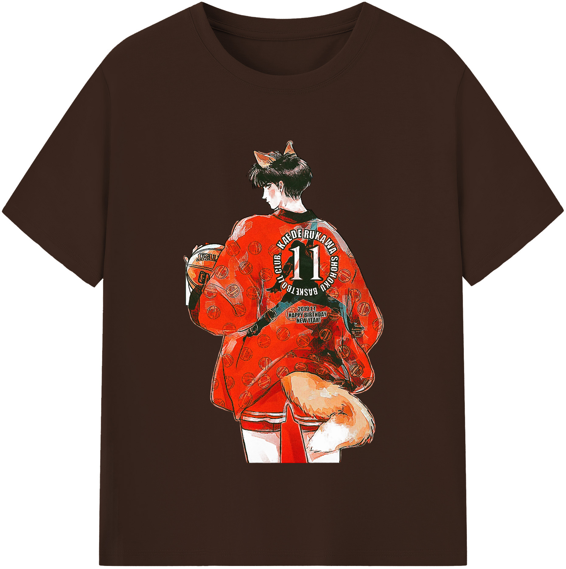 SLAM DUNK／スラムダンク 綿100％半袖Tシャツ（フロントプリント）