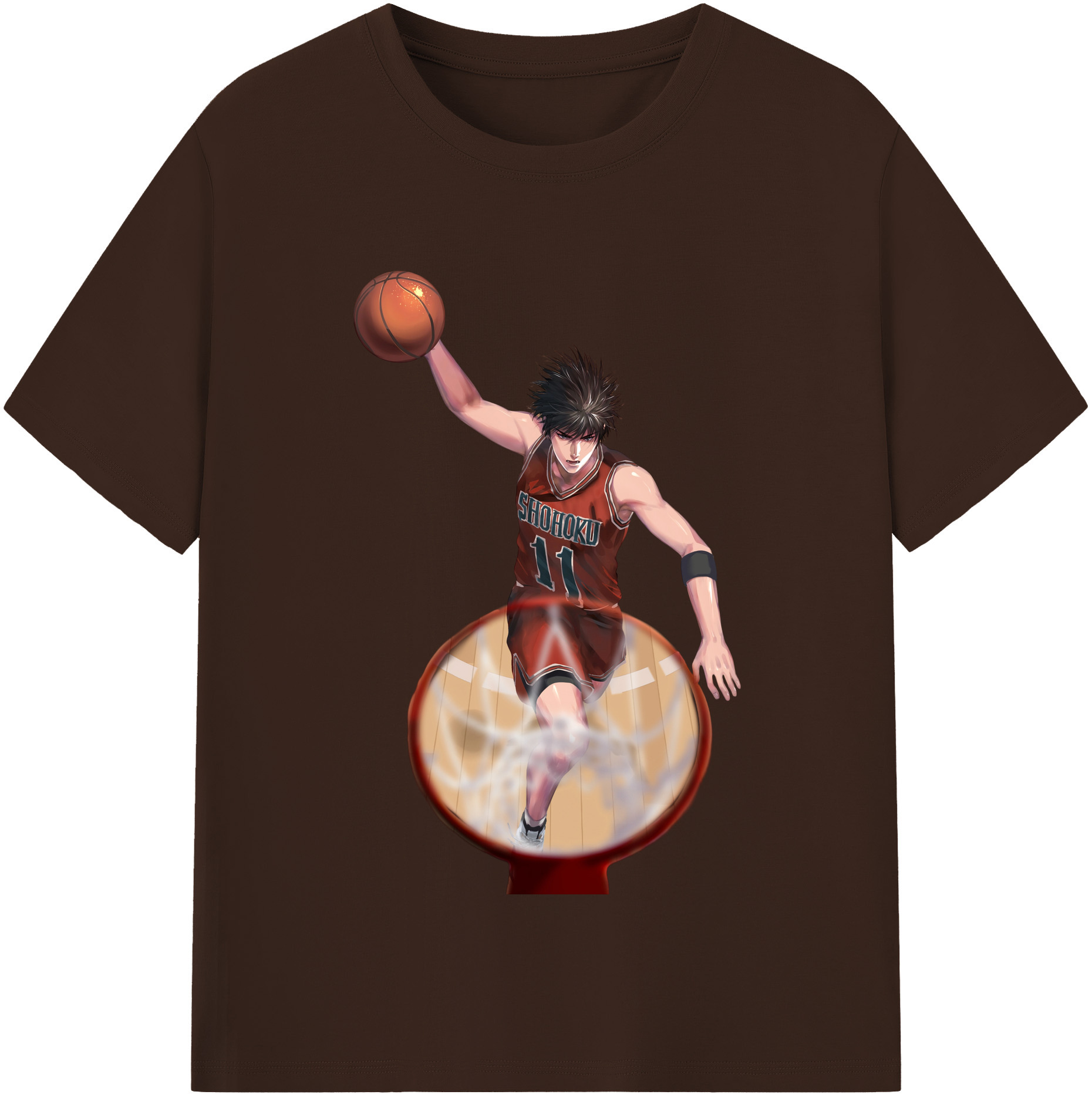 SLAM DUNK／スラムダンク 綿100％半袖Tシャツ（フロントプリント）