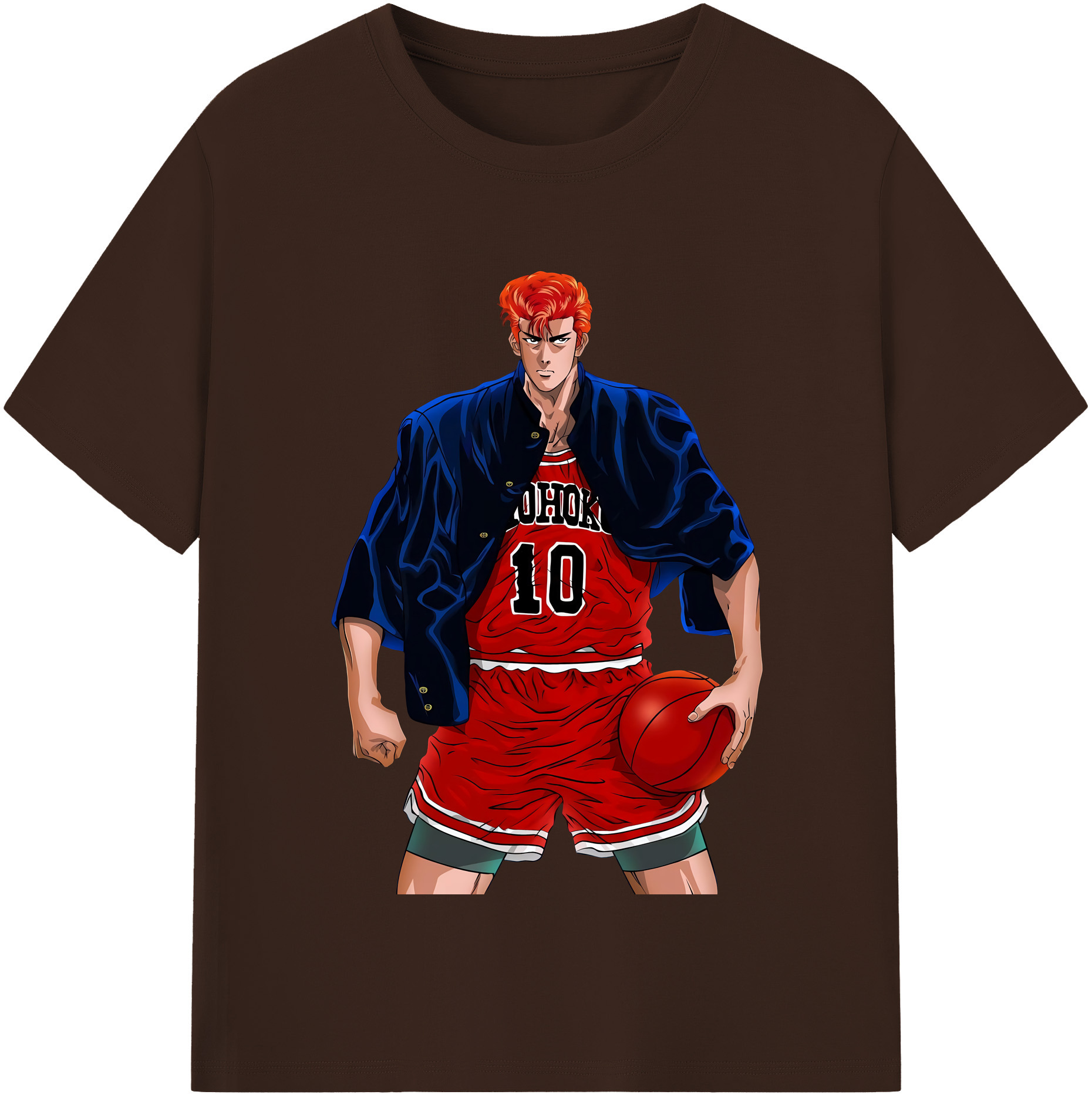 SLAM DUNK／スラムダンク 綿100％半袖Tシャツ（フロントプリント）