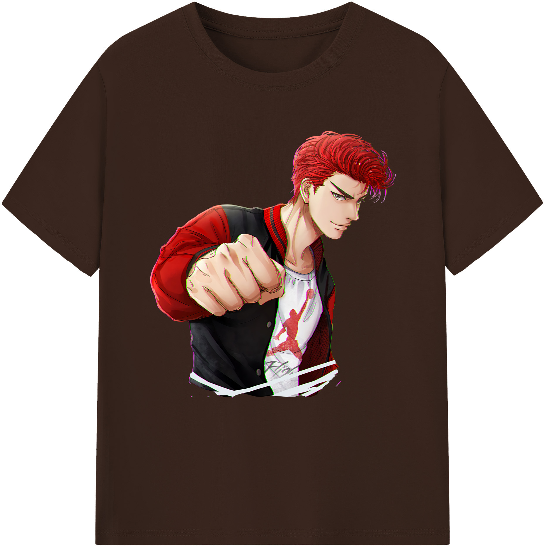 SLAM DUNK／スラムダンク 綿100％半袖Tシャツ（フロントプリント）