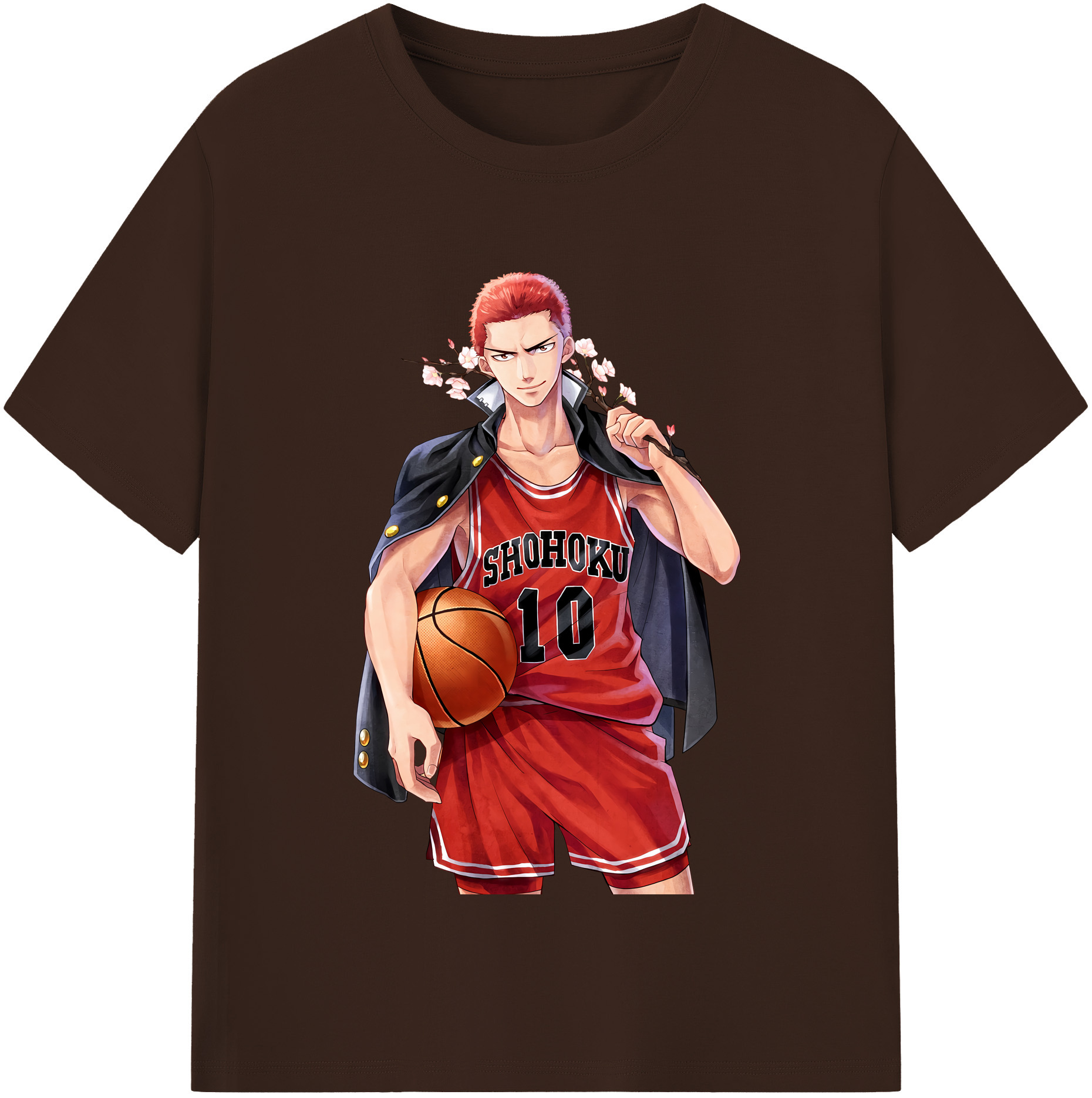 SLAM DUNK／スラムダンク 綿100％半袖Tシャツ（フロントプリント）