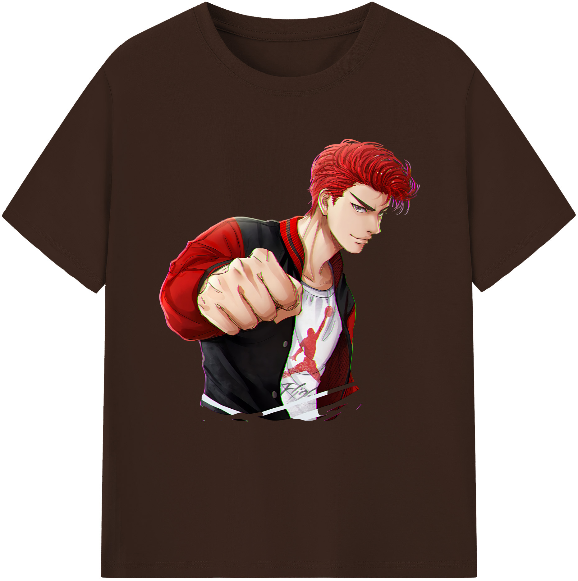 SLAM DUNK／スラムダンク 綿100％半袖Tシャツ（フロントプリント）