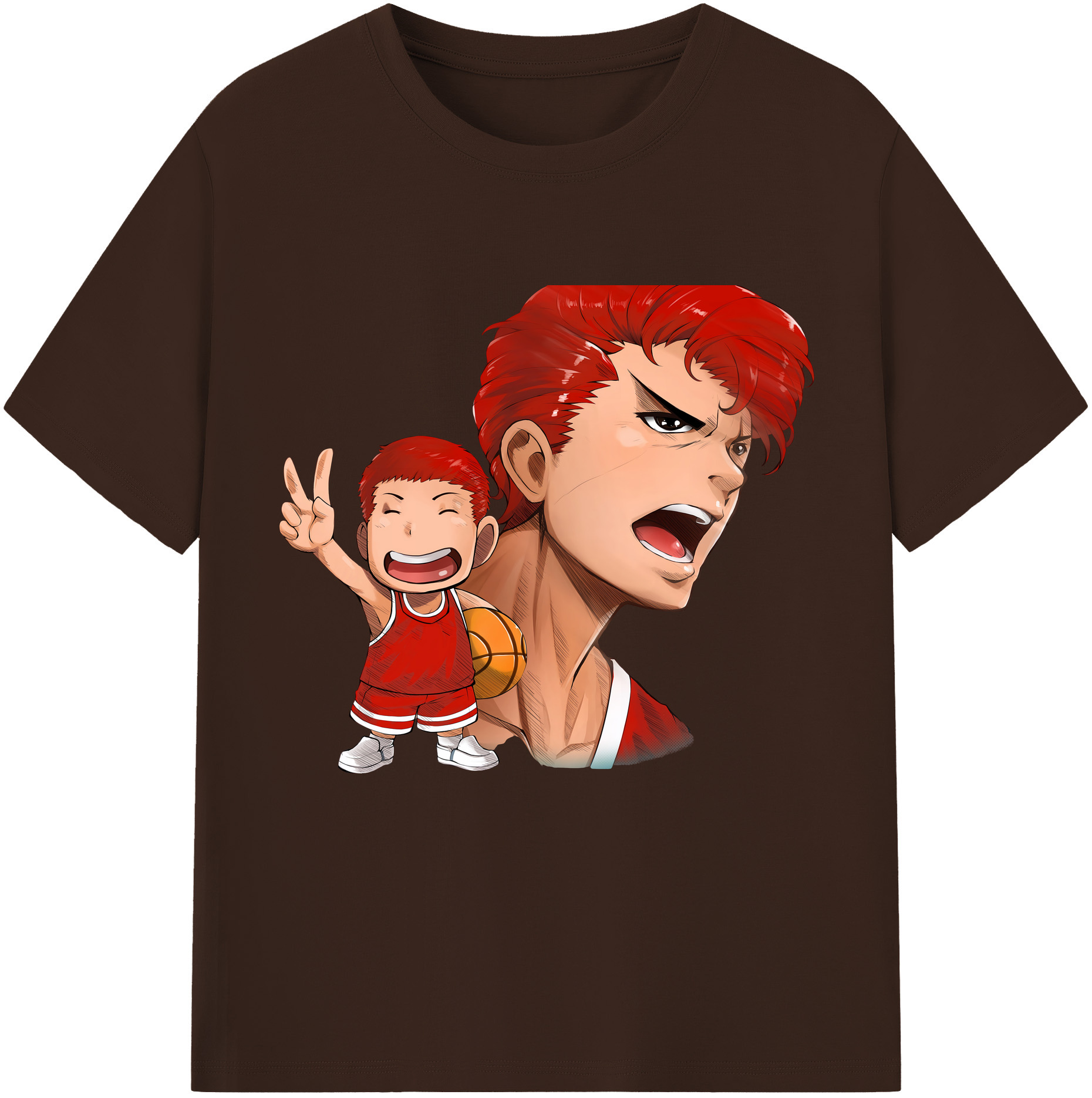 SLAM DUNK／スラムダンク 綿100％半袖Tシャツ（フロントプリント）