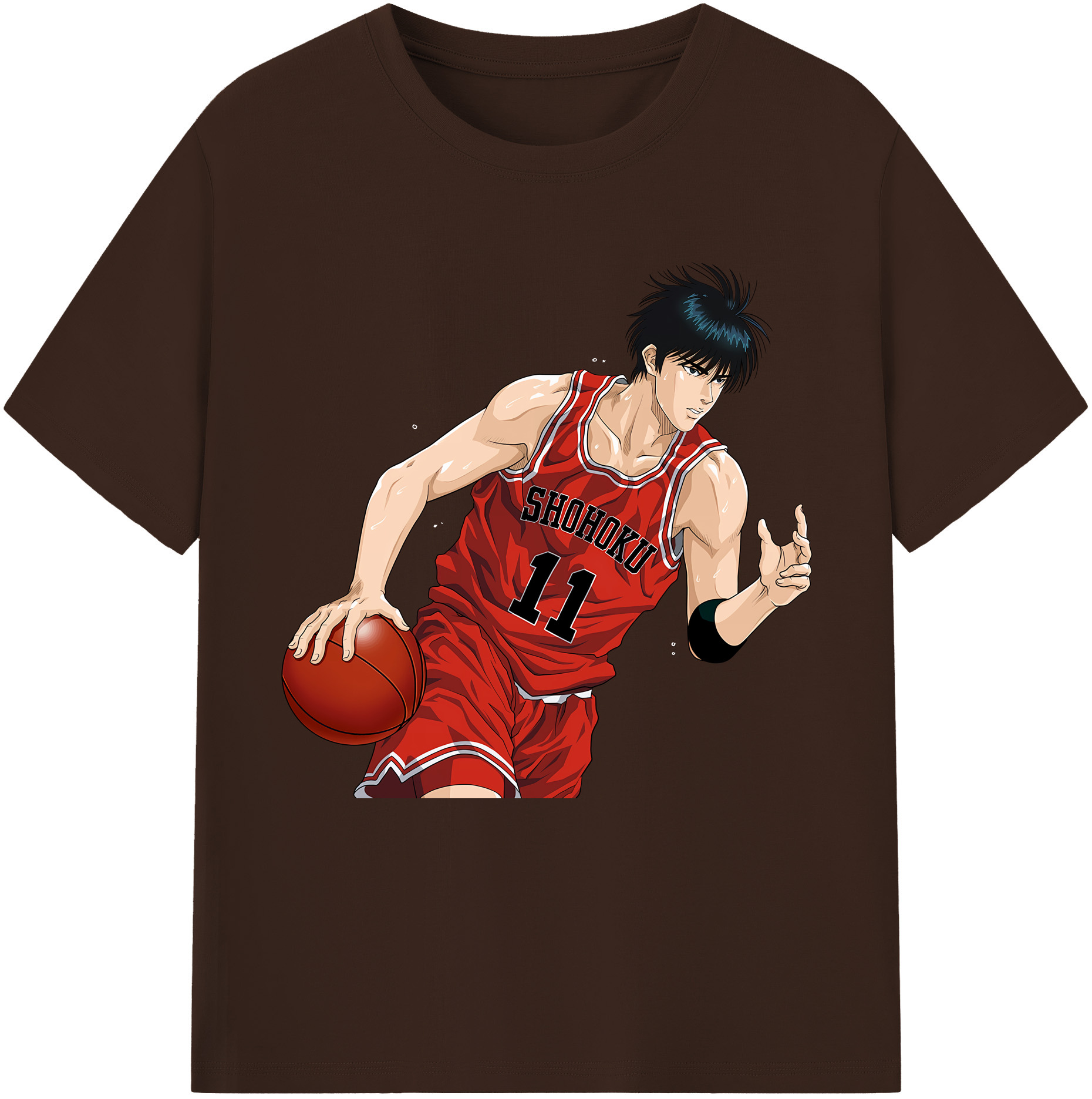 SLAM DUNK／スラムダンク 綿100％半袖Tシャツ（フロントプリント）