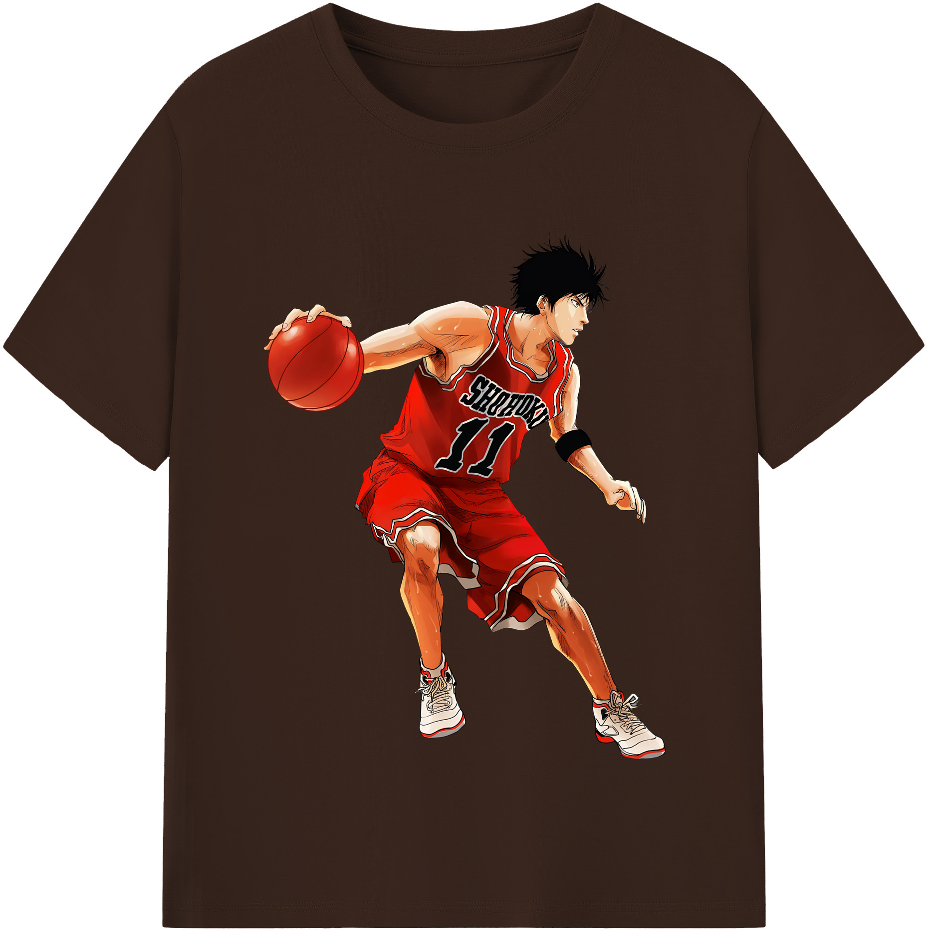 SLAM DUNK／スラムダンク 綿100％半袖Tシャツ（フロントプリント）