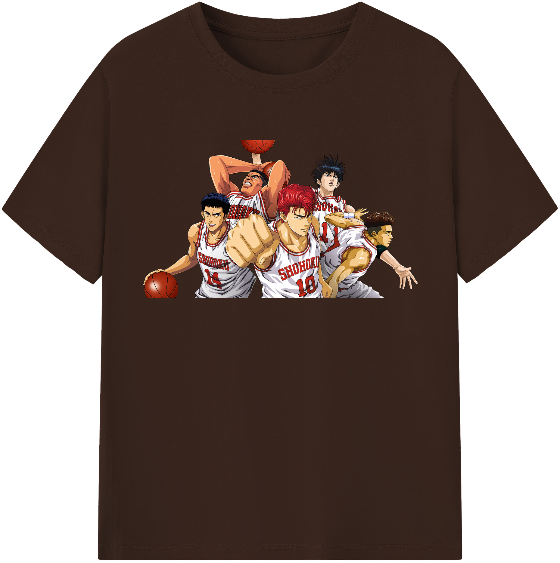 SLAM DUNK／スラムダンク 綿100％半袖Tシャツ（フロントプリント）