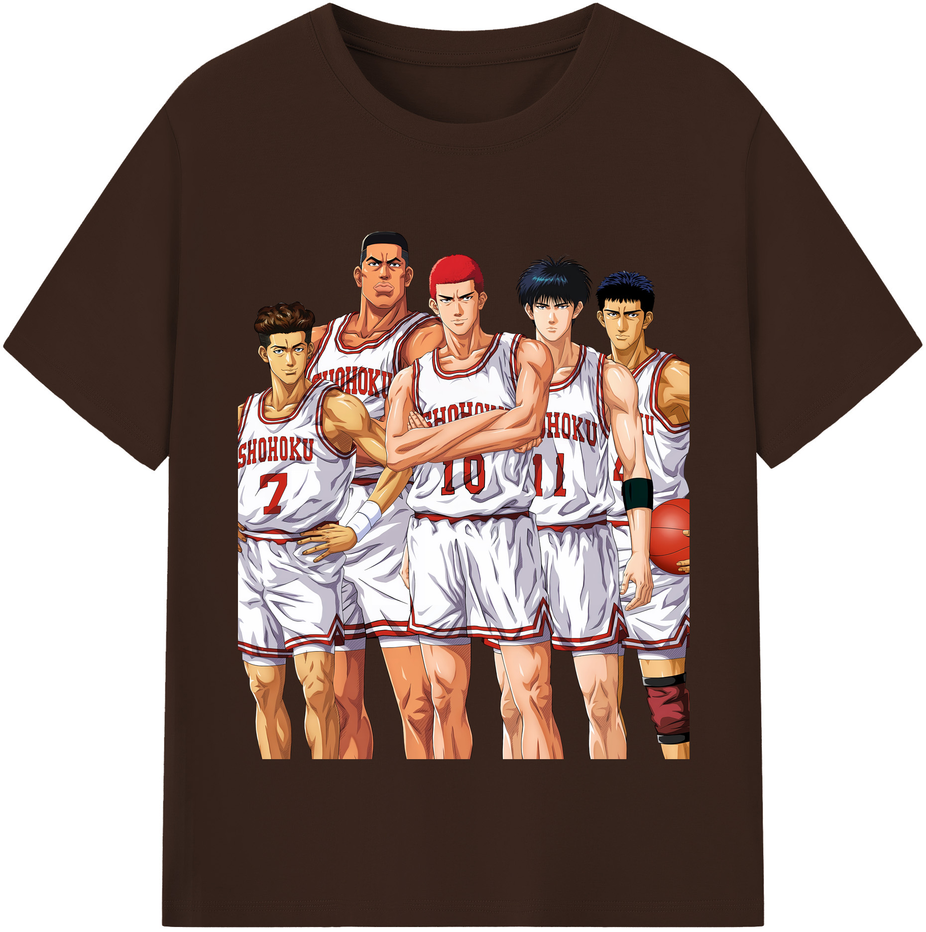 SLAM DUNK／スラムダンク 綿100％半袖Tシャツ（フロントプリント）
