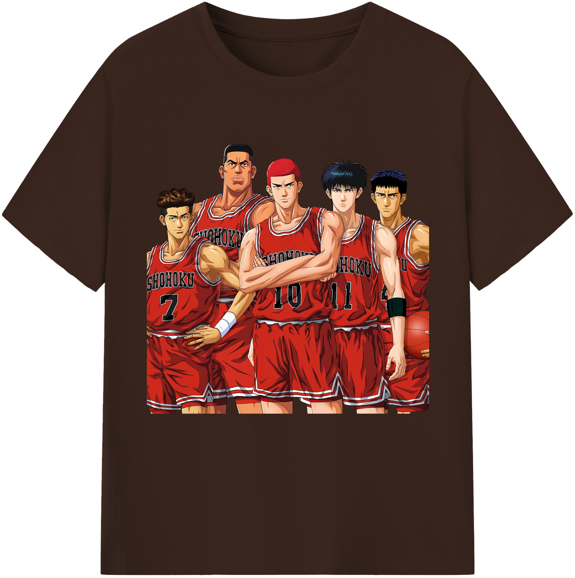 SLAM DUNK／スラムダンク 綿100％半袖Tシャツ（フロントプリント）