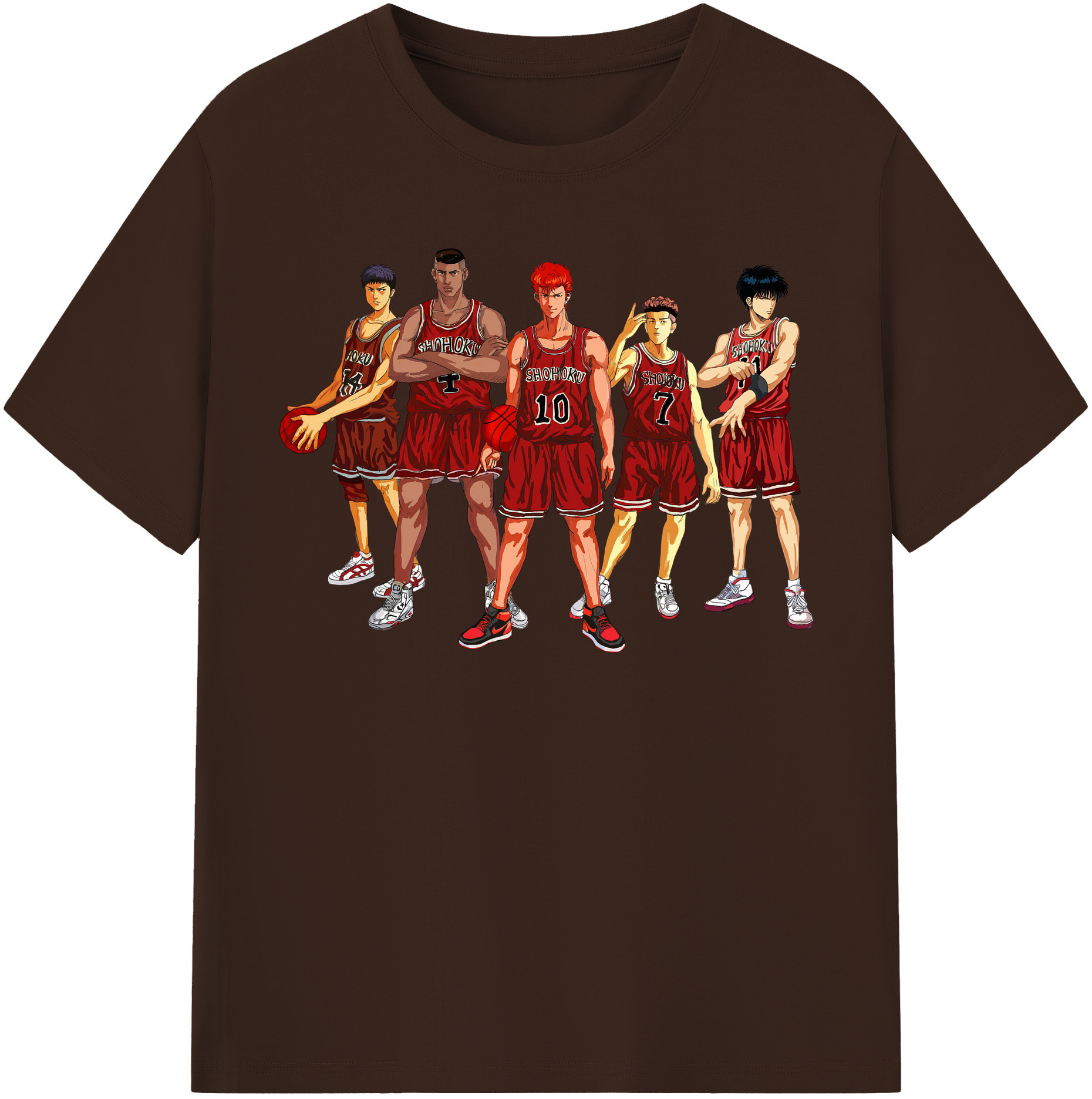 SLAM DUNK／スラムダンク 綿100％半袖Tシャツ（フロントプリント）