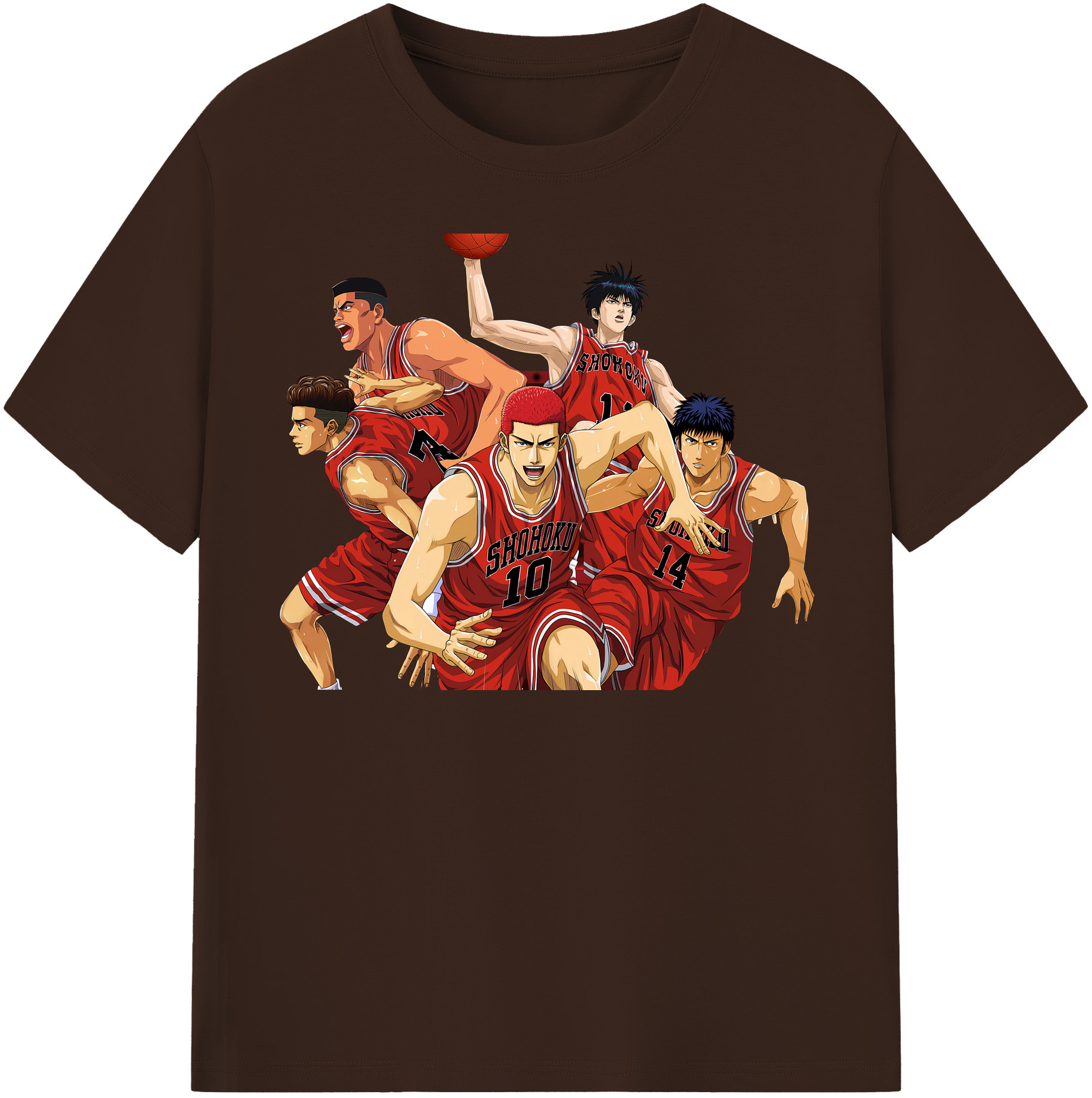 SLAM DUNK／スラムダンク 綿100％半袖Tシャツ（フロントプリント）