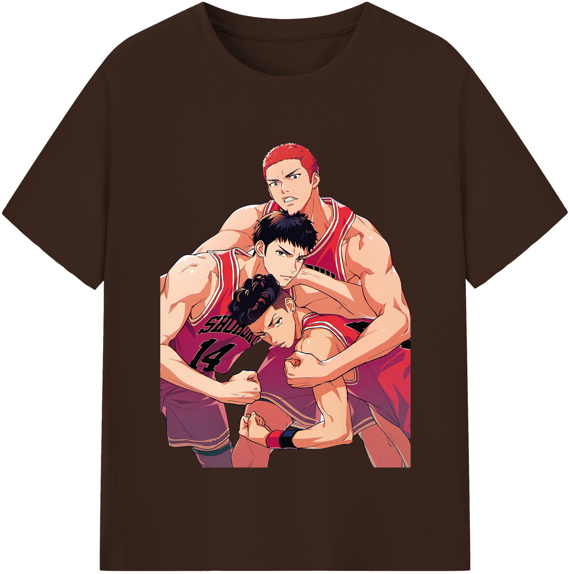 SLAM DUNK／スラムダンク 綿100％半袖Tシャツ（フロントプリント）