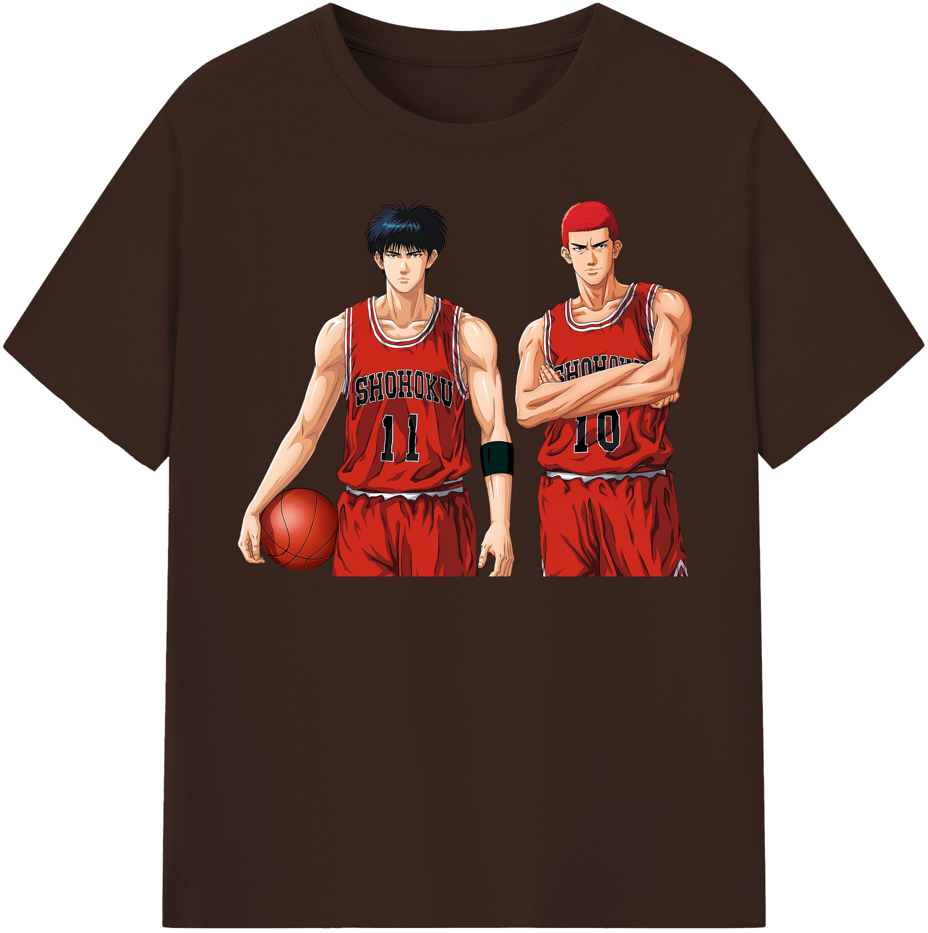 SLAM DUNK／スラムダンク 綿100％半袖Tシャツ（フロントプリント）