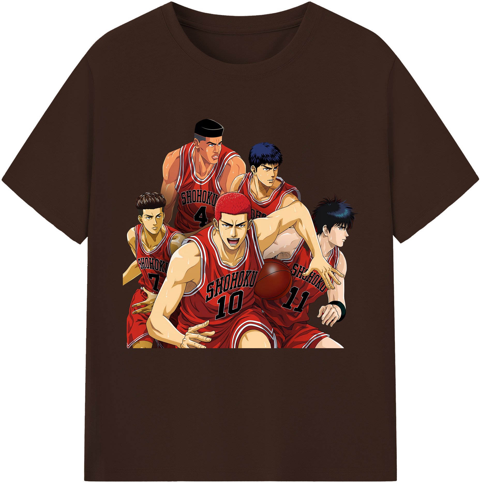 SLAM DUNK／スラムダンク 綿100％半袖Tシャツ（フロントプリント）