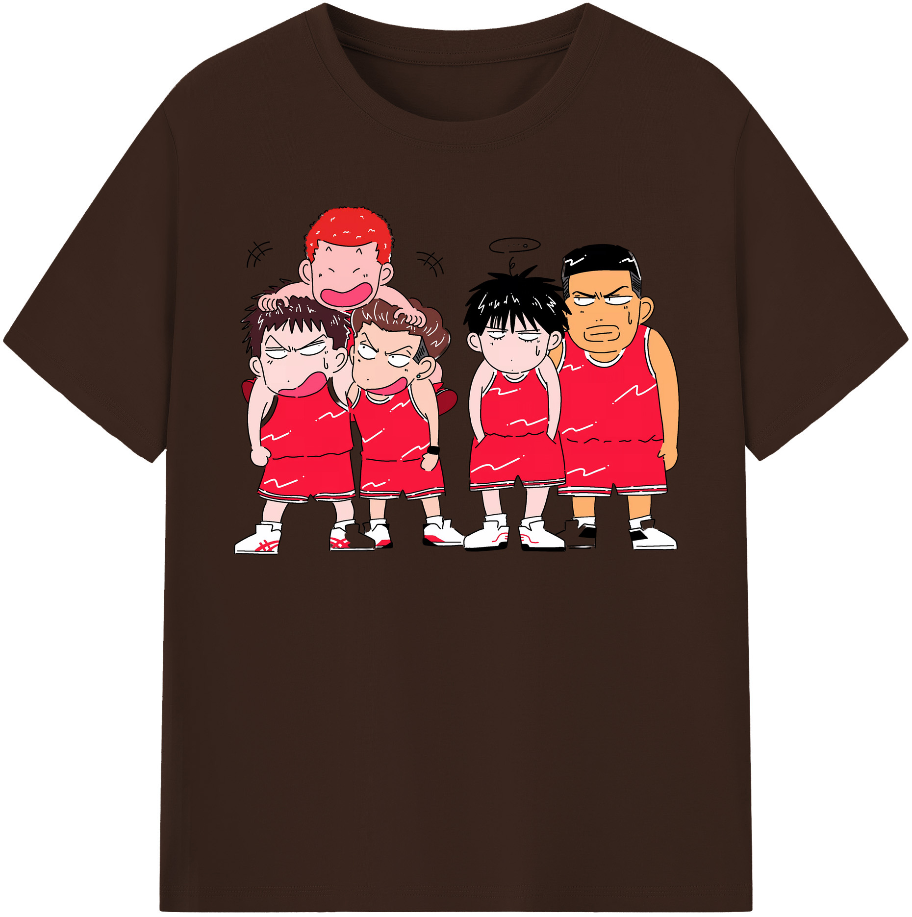 SLAM DUNK／スラムダンク 綿100％半袖Tシャツ（フロントプリント）
