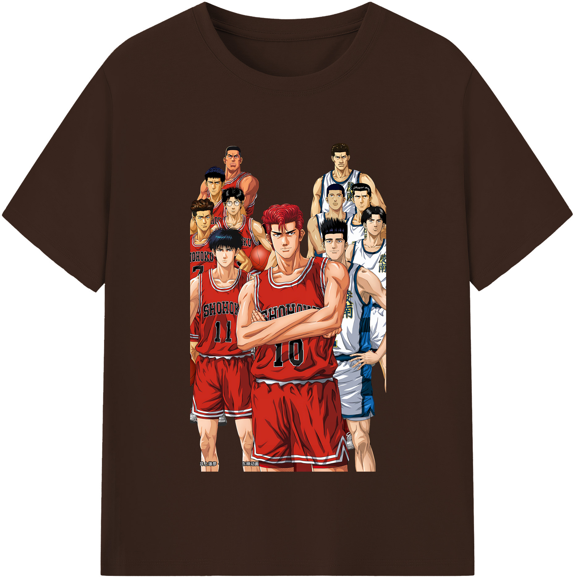SLAM DUNK／スラムダンク 綿100％半袖Tシャツ（フロントプリント）