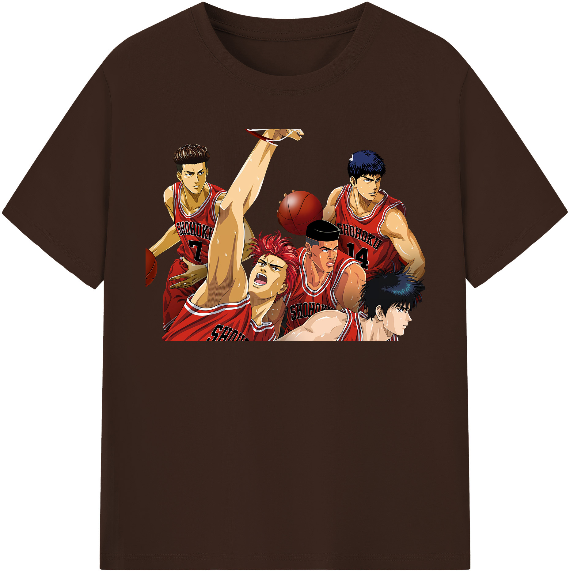 SLAM DUNK／スラムダンク 綿100％半袖Tシャツ（フロントプリント）
