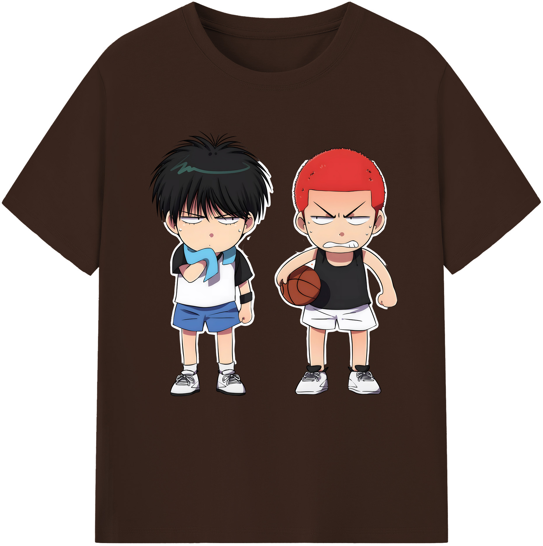 SLAM DUNK／スラムダンク 綿100％半袖Tシャツ（フロントプリント）