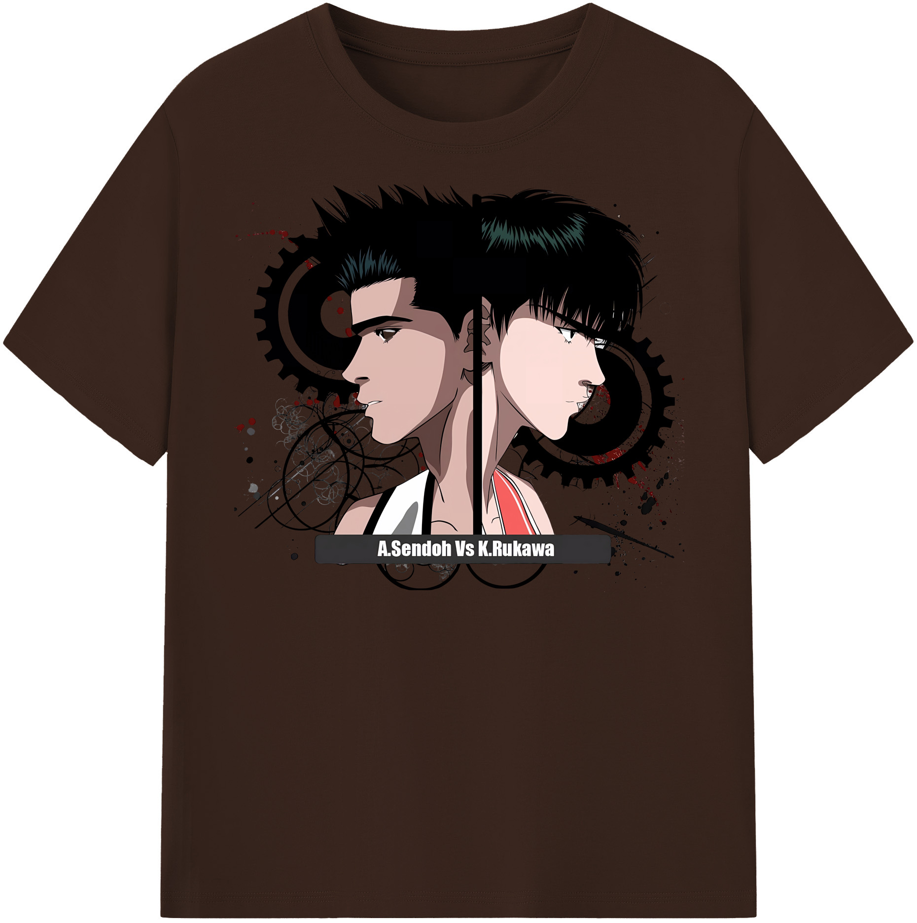 SLAM DUNK／スラムダンク 綿100％半袖Tシャツ（フロントプリント）