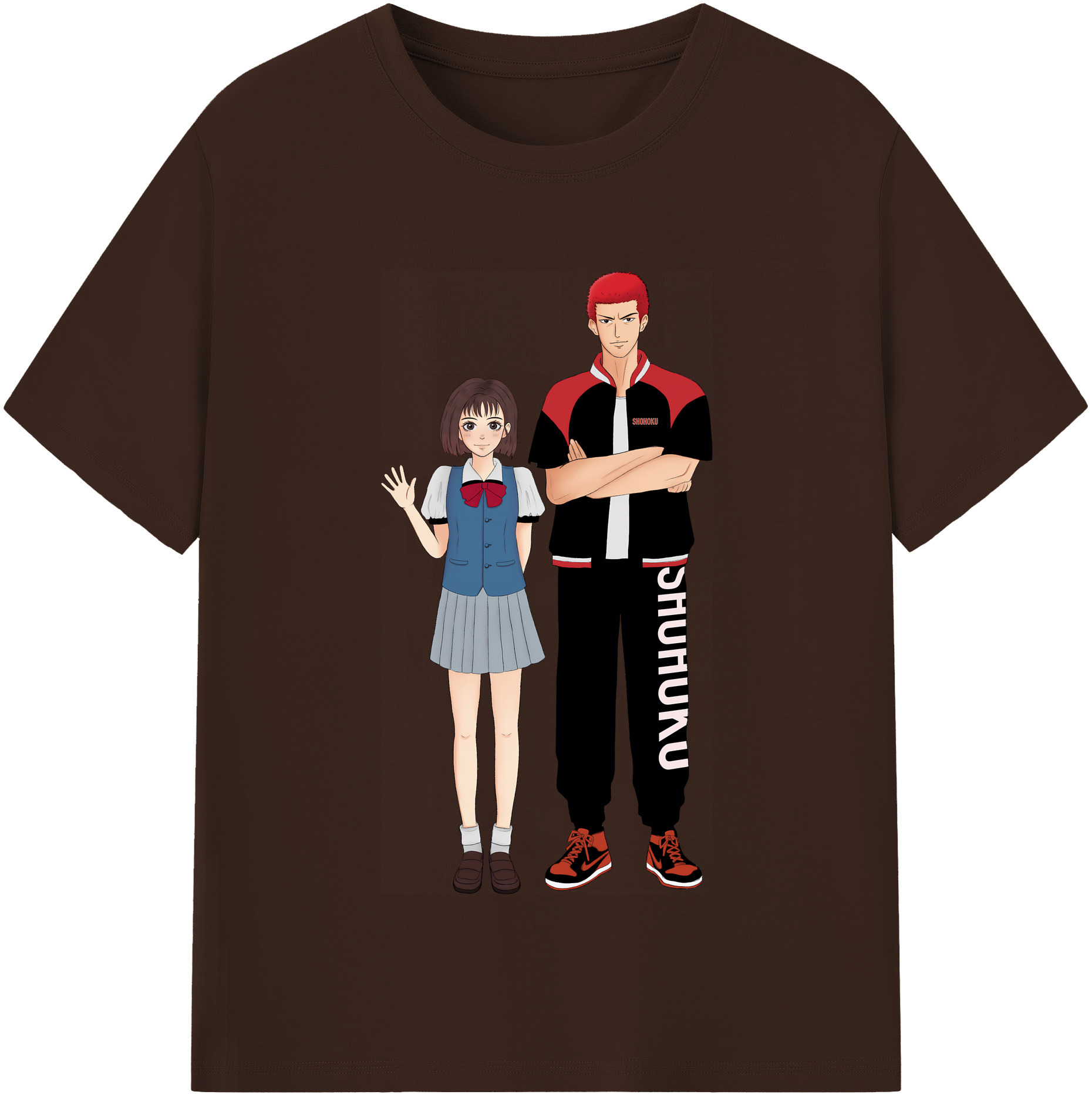 SLAM DUNK／スラムダンク 綿100％半袖Tシャツ（フロントプリント）