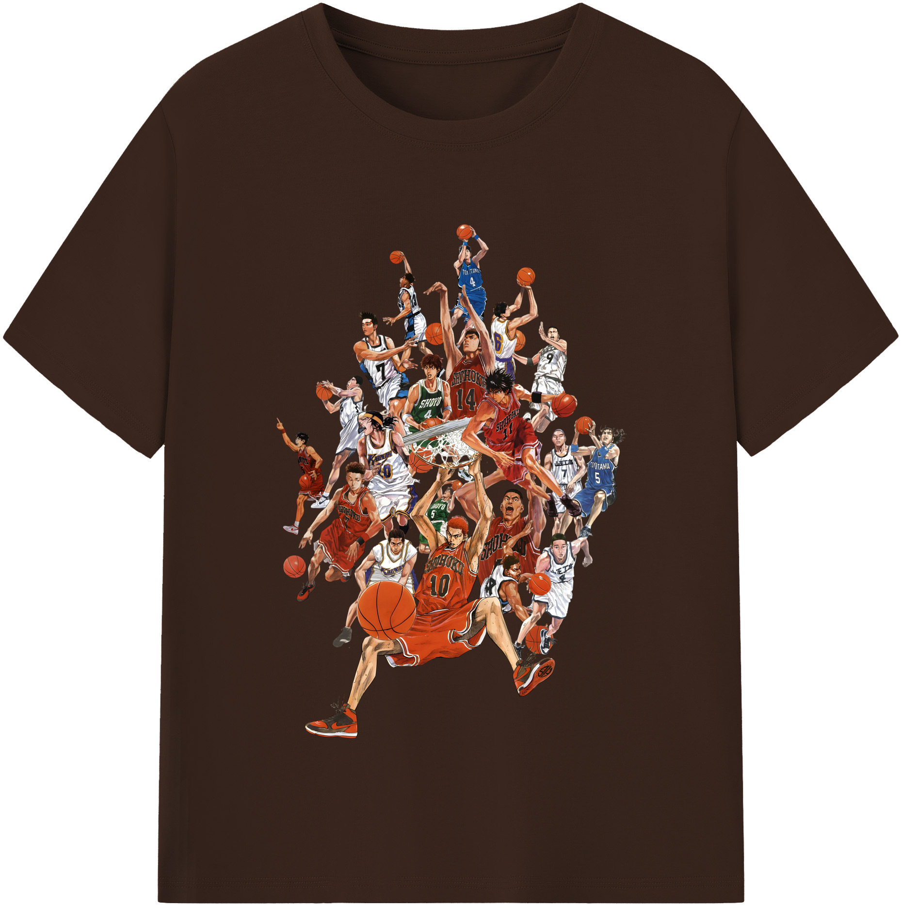 SLAM DUNK／スラムダンク 綿100％半袖Tシャツ（フロントプリント）