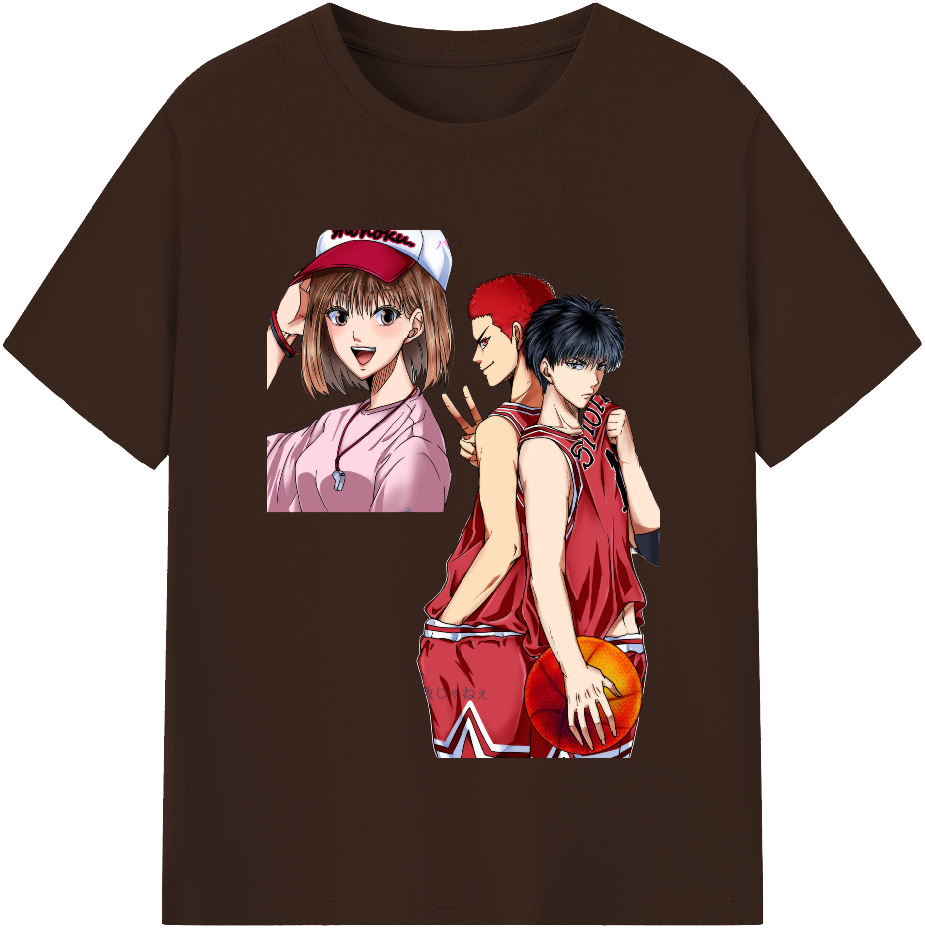 SLAM DUNK／スラムダンク 綿100％半袖Tシャツ（フロントプリント）