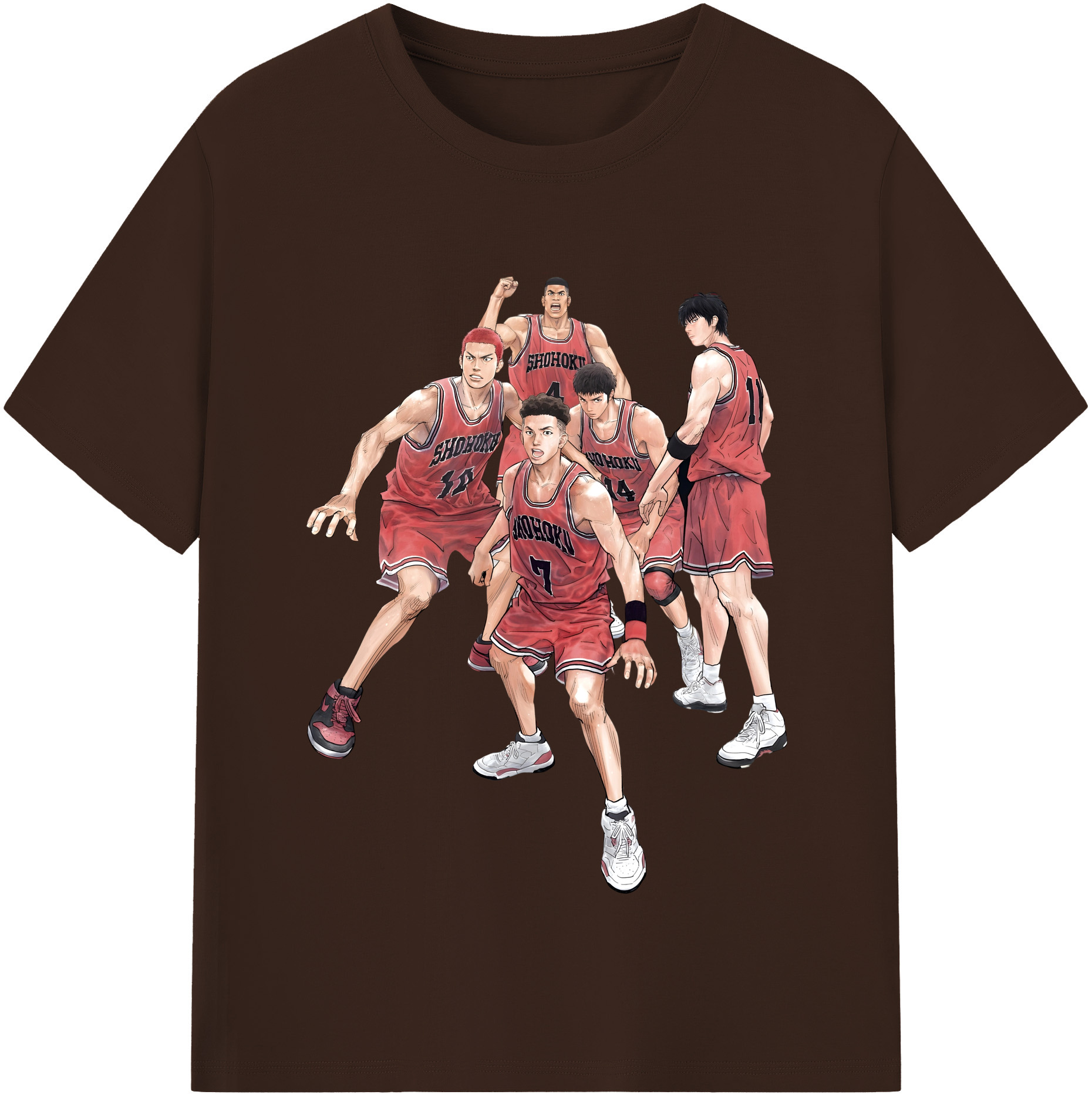 SLAM DUNK／スラムダンク 綿100％半袖Tシャツ（フロントプリント）