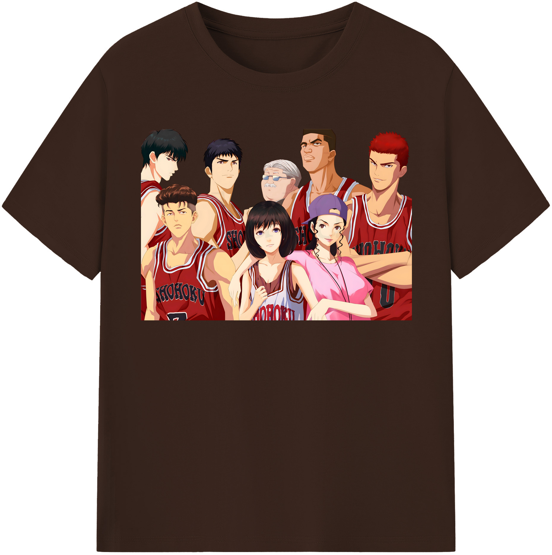 SLAM DUNK／スラムダンク 綿100％半袖Tシャツ（フロントプリント）