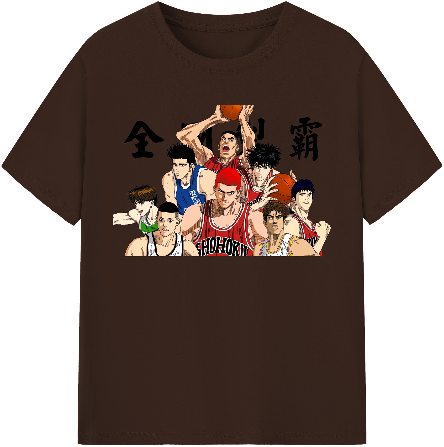 SLAM DUNK／スラムダンク 綿100％半袖Tシャツ（フロントプリント）