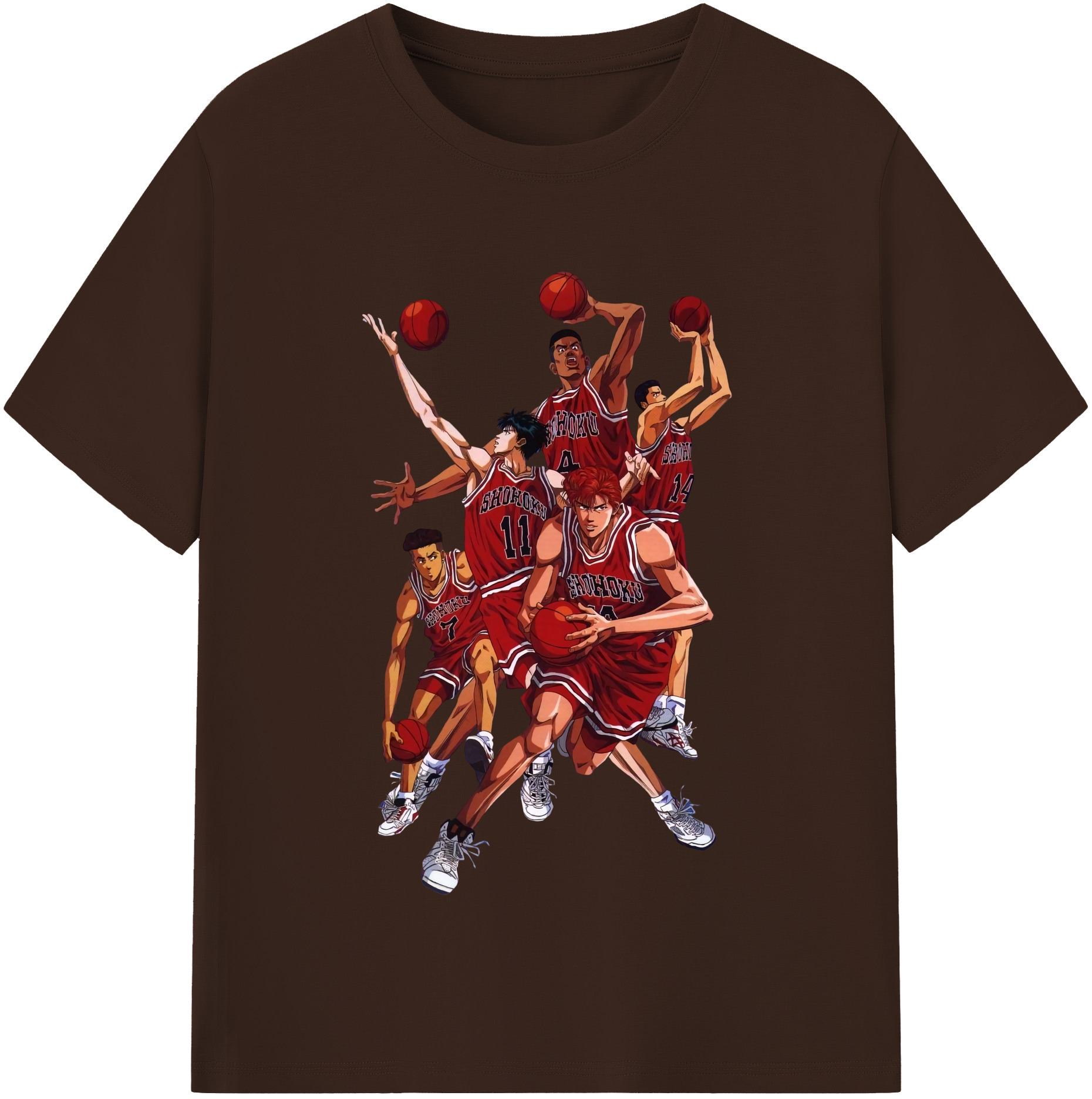 SLAM DUNK／スラムダンク 綿100％半袖Tシャツ（フロントプリント）