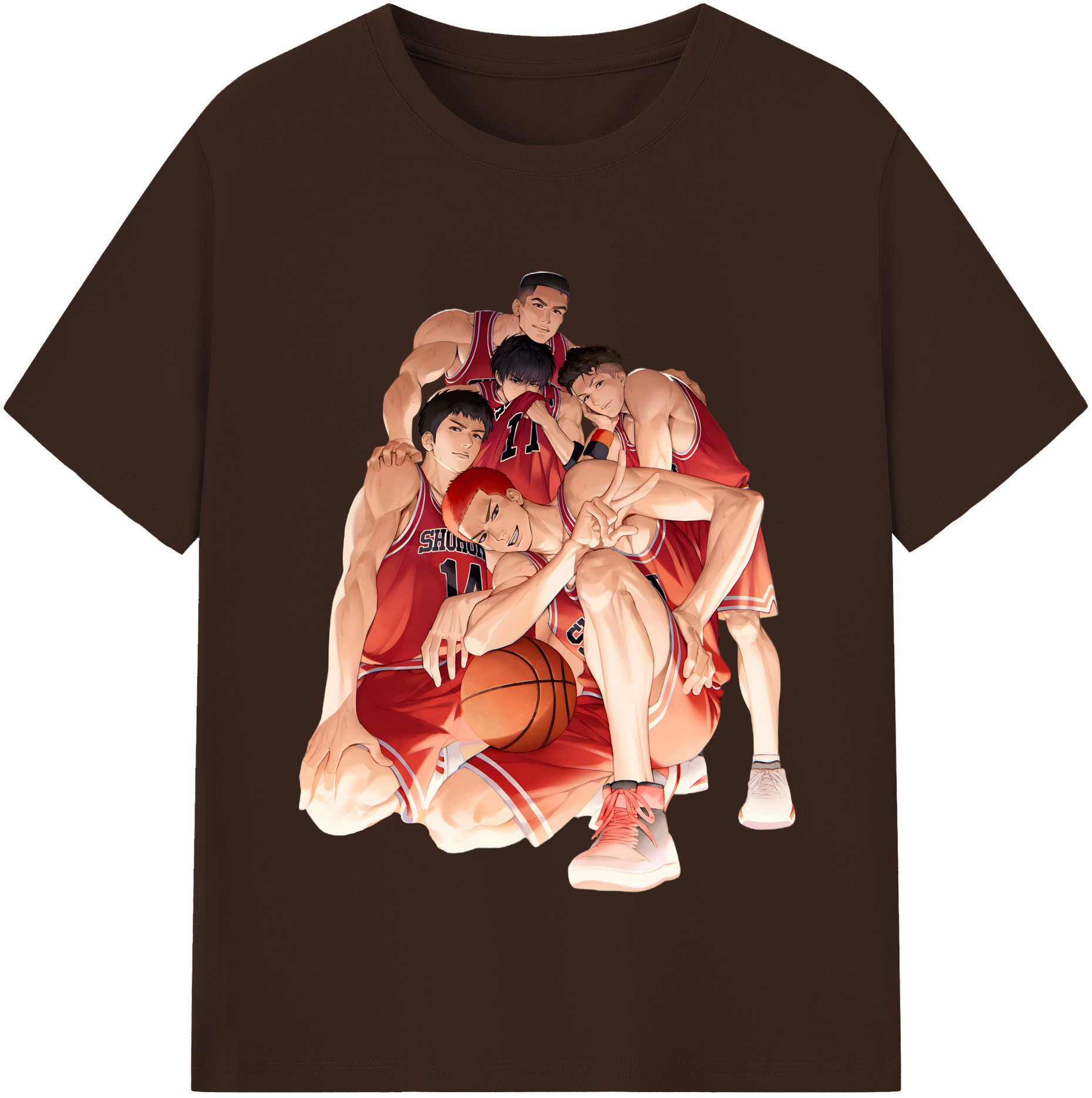 SLAM DUNK／スラムダンク 綿100％半袖Tシャツ（フロントプリント）