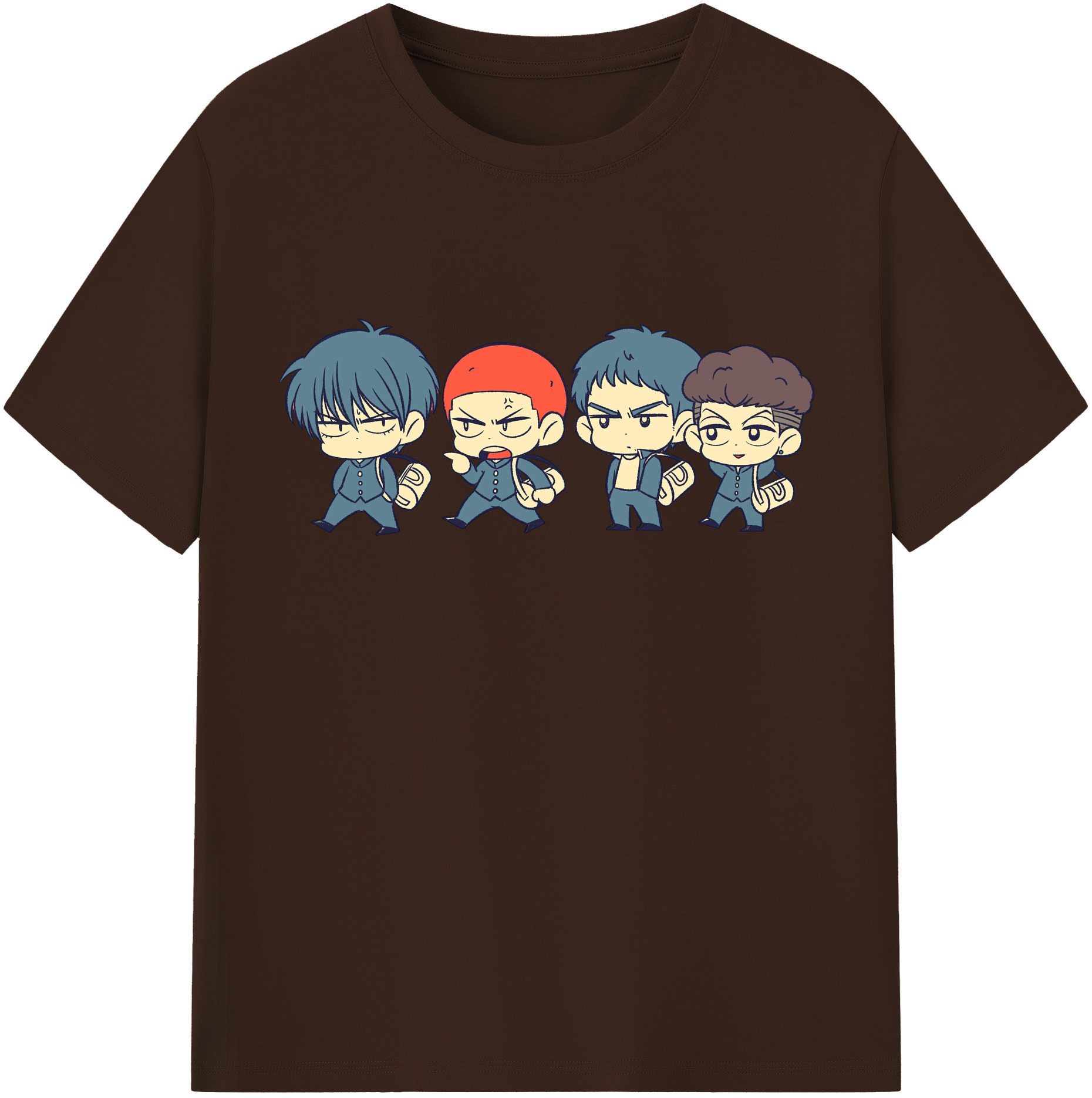 SLAM DUNK／スラムダンク 綿100％半袖Tシャツ（フロントプリント）