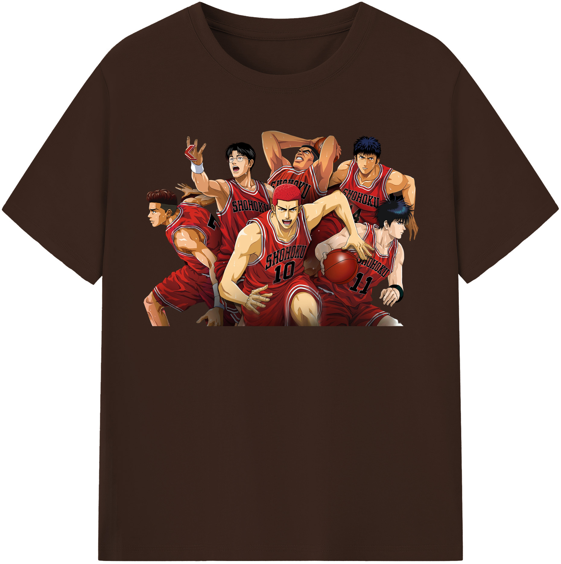 SLAM DUNK／スラムダンク 綿100％半袖Tシャツ（フロントプリント）