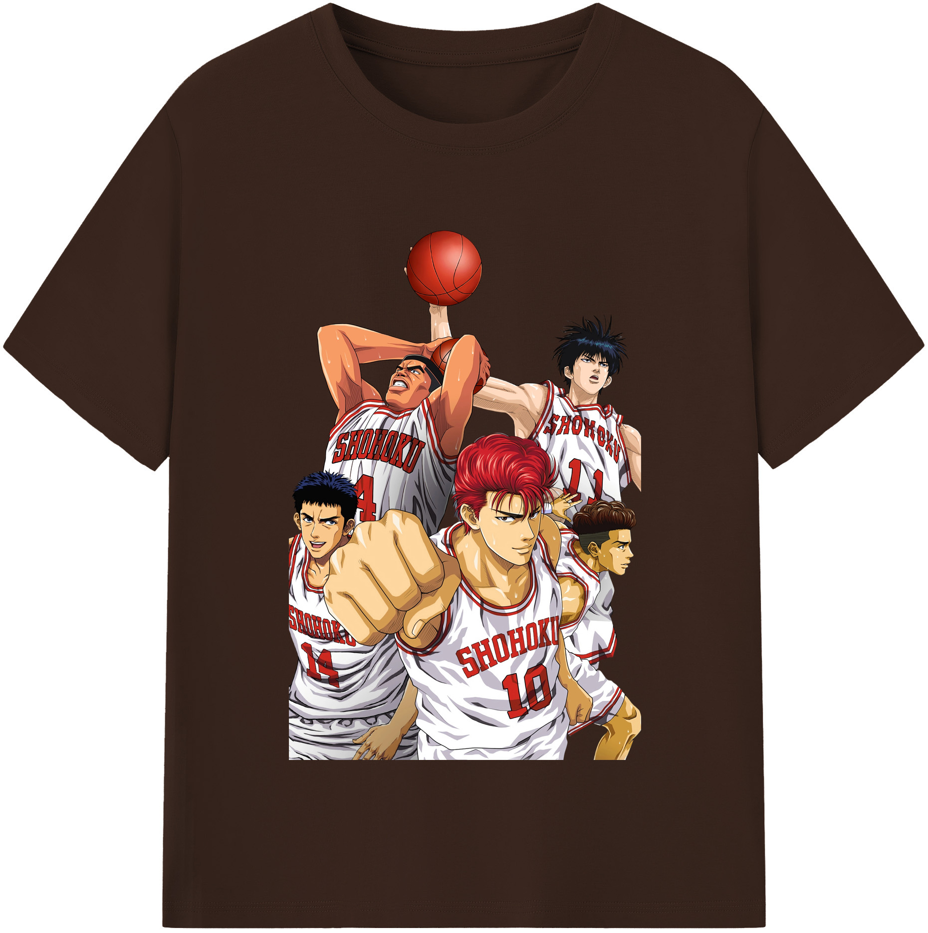 SLAM DUNK／スラムダンク 綿100％半袖Tシャツ（フロントプリント）