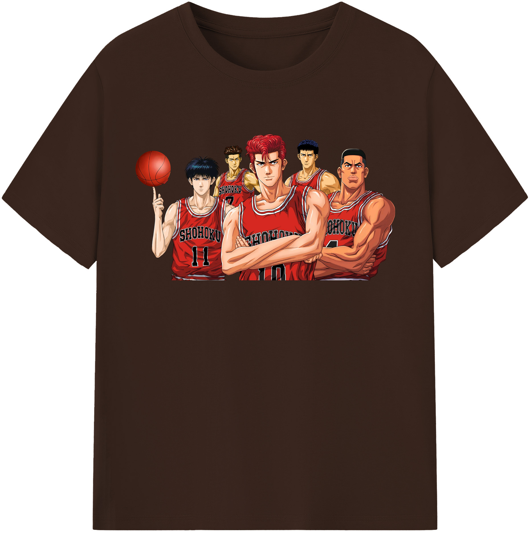 SLAM DUNK／スラムダンク 綿100％半袖Tシャツ（フロントプリント）